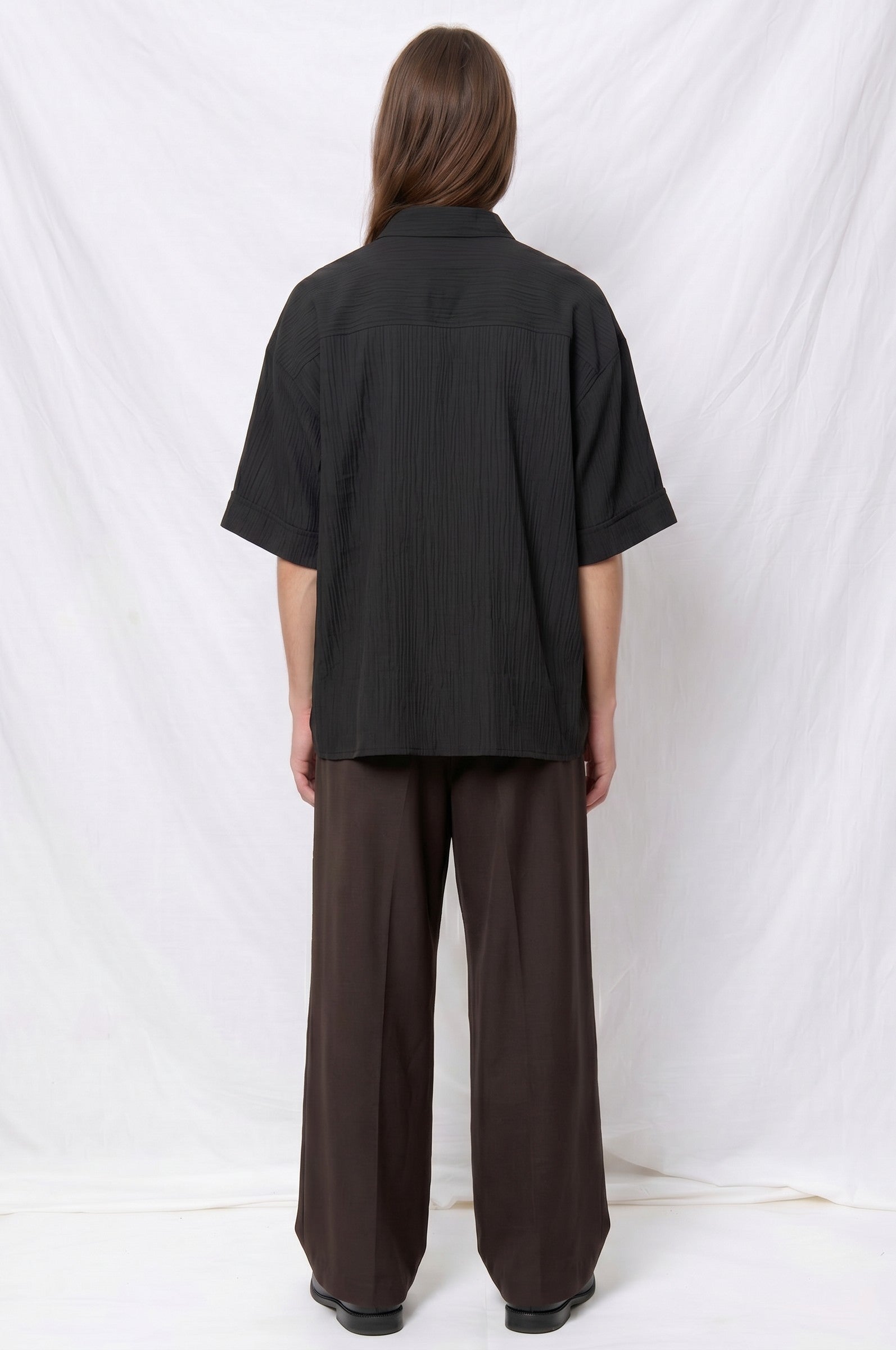Black Texture Box Shirt