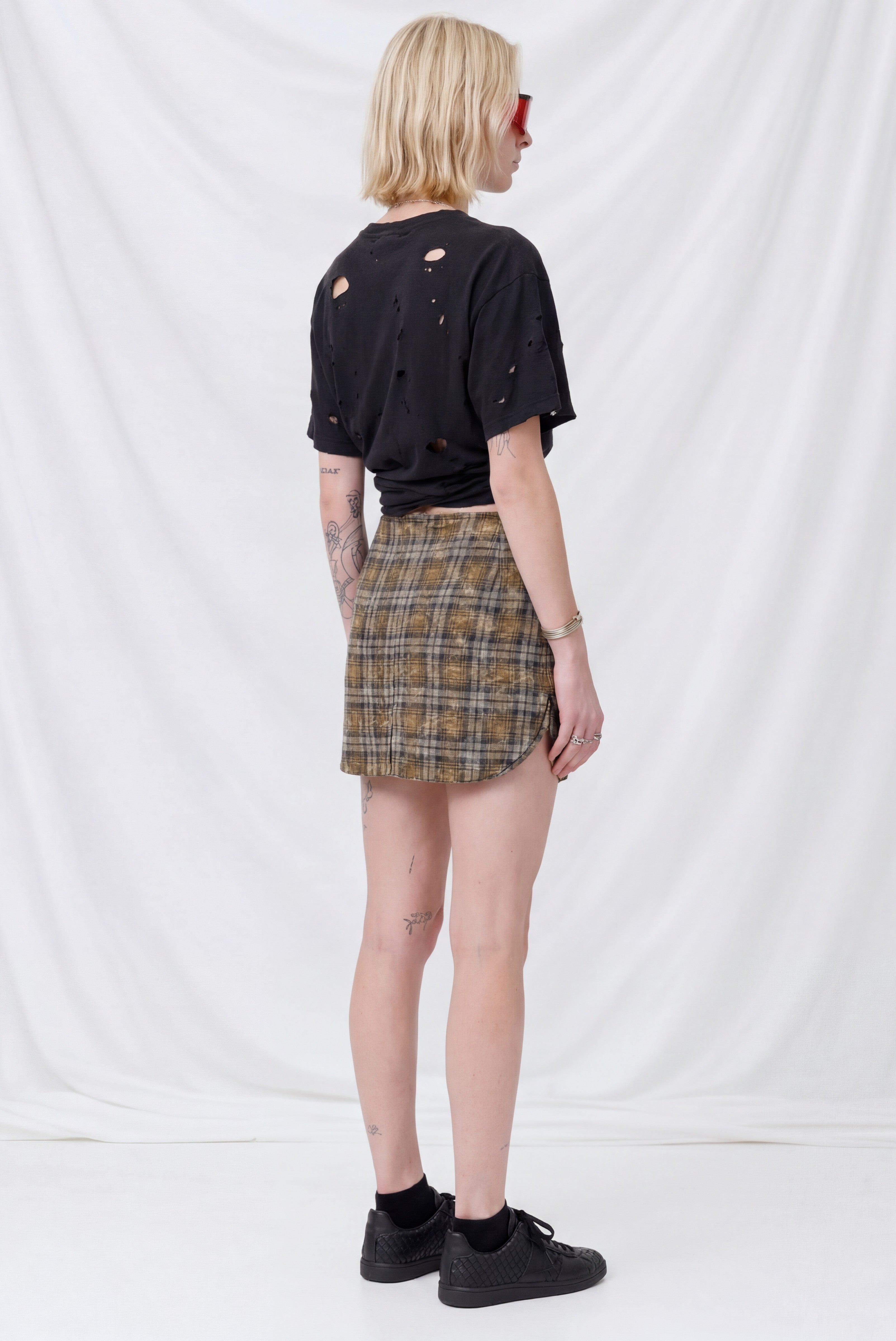 Bleach Plaid Tail Skirt