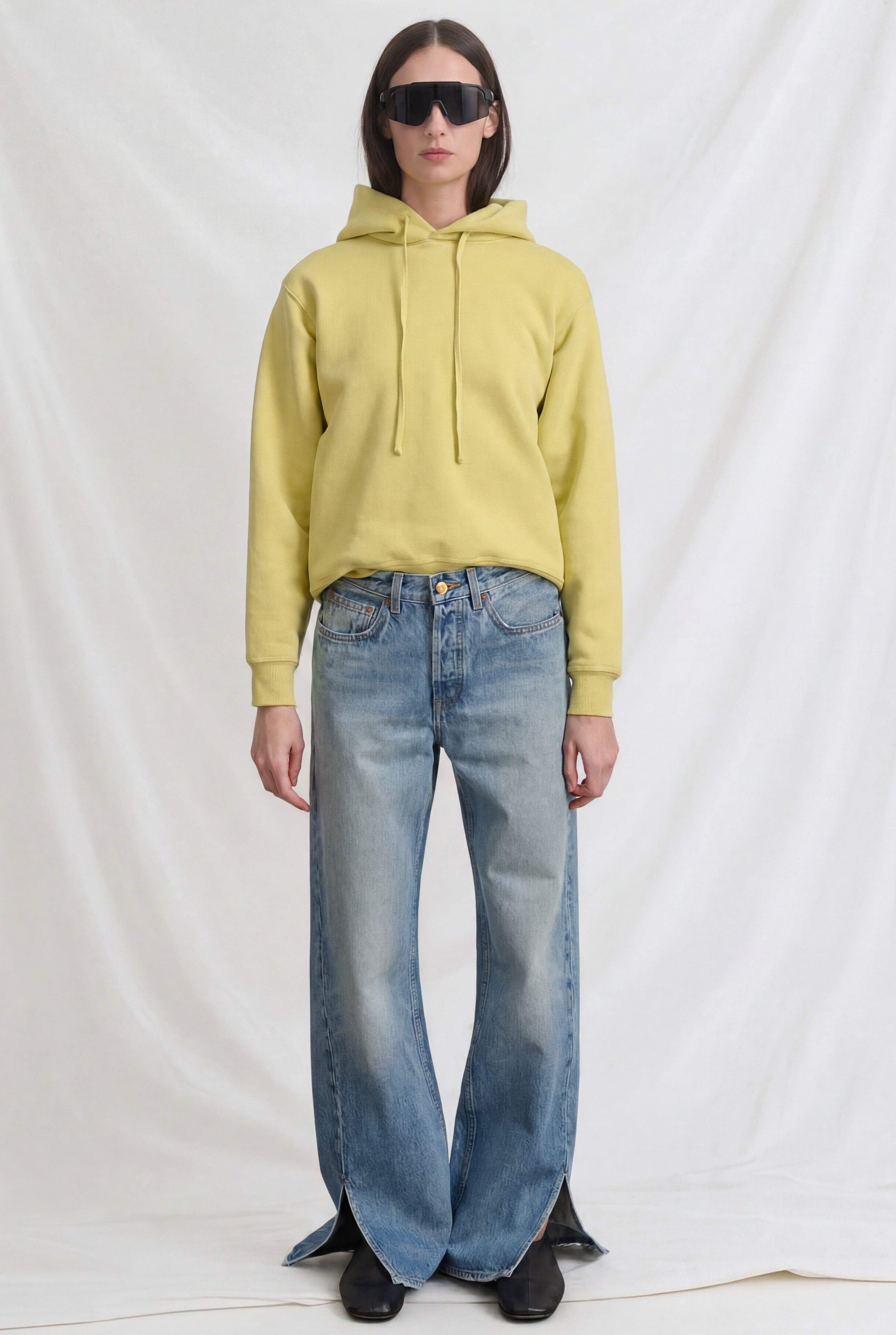 Shell Vintage Wash Charlot Split Hem Jean