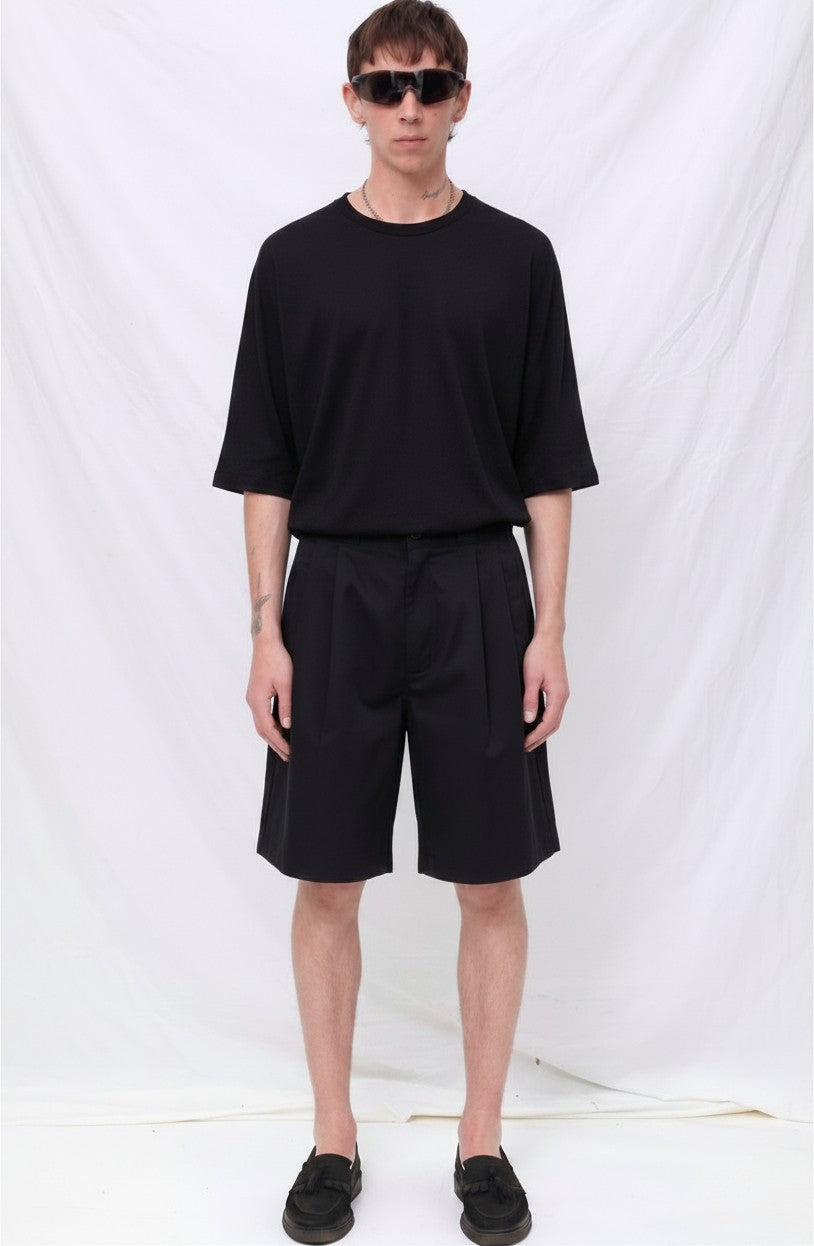 Black N. Hoolywood Compile x Dickies / 2 Tuck Half Pants