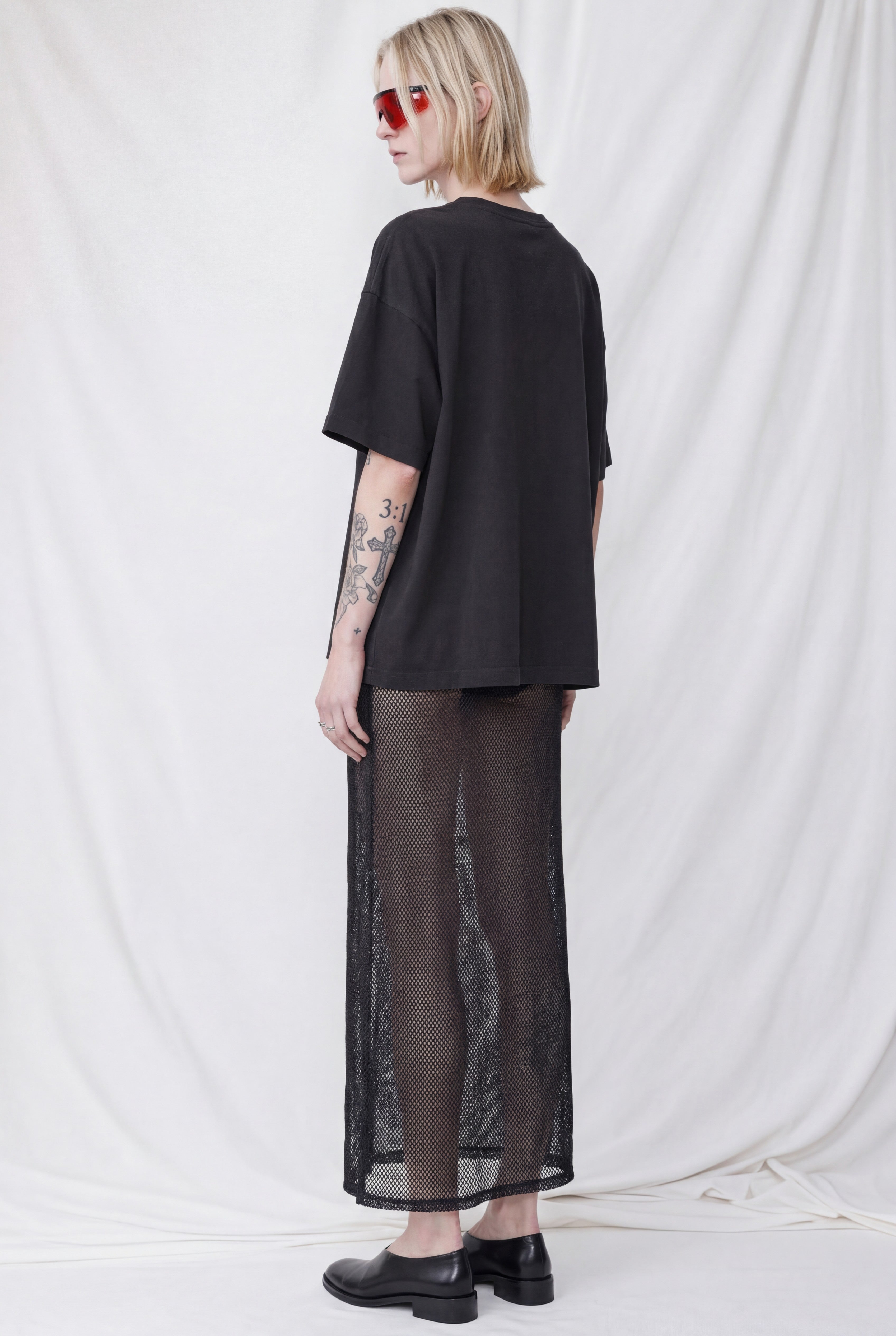 Black Fishnet Maxi Skirt