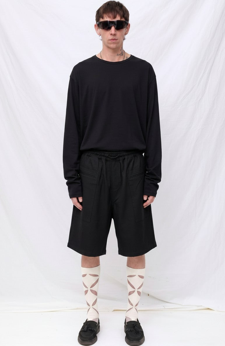 Black Veraniego Linen Short