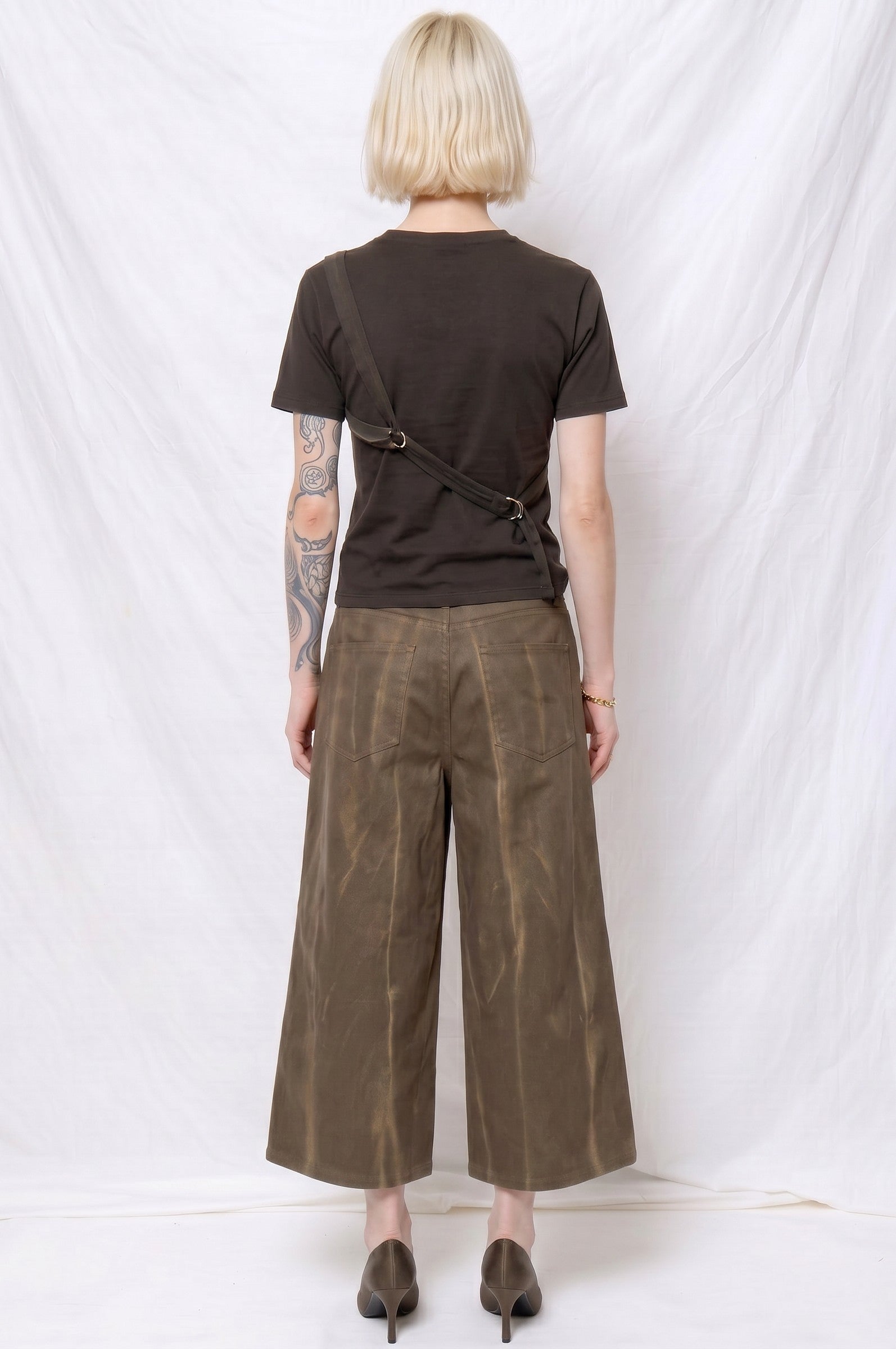 Brown Denim Crop Jean