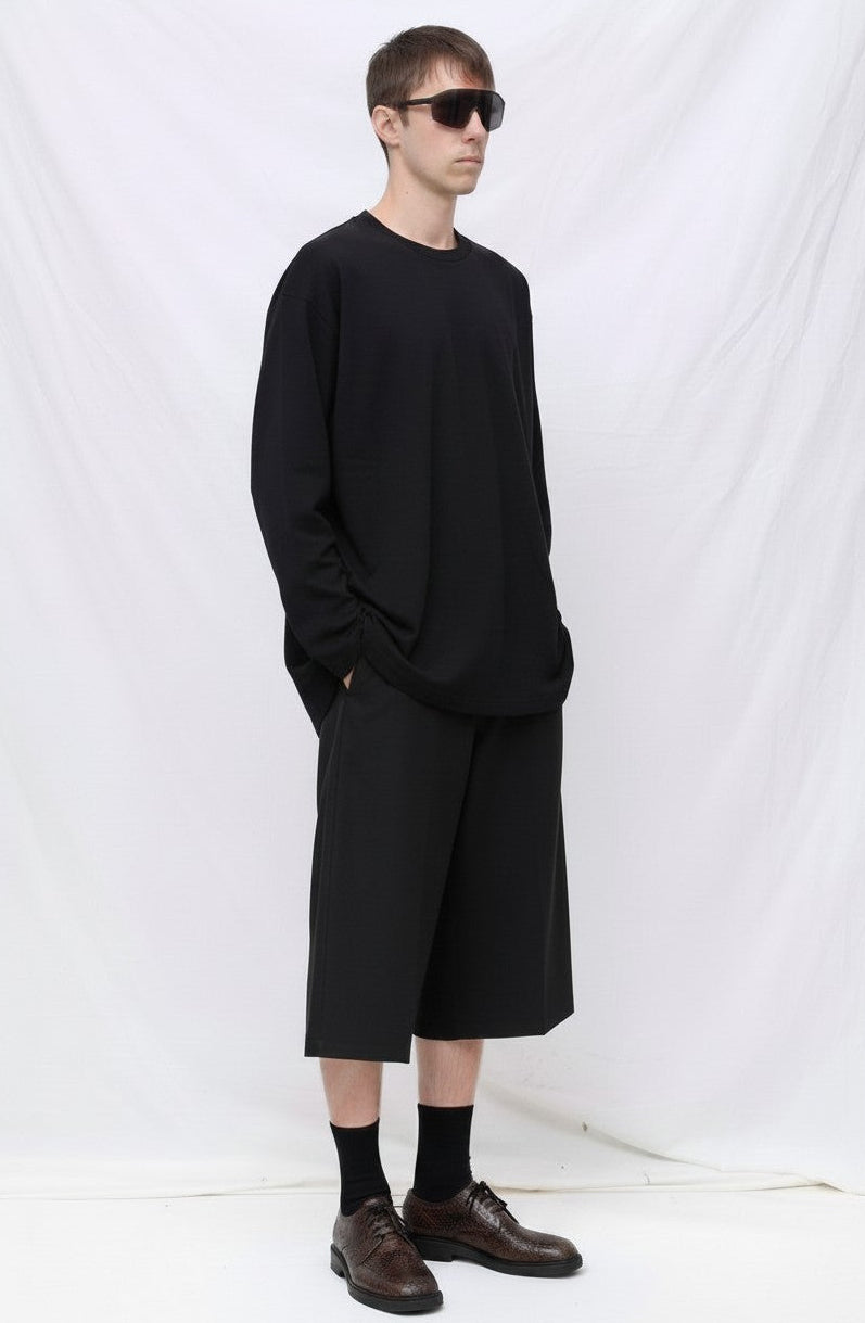 Black Suiting Bodega Shorts