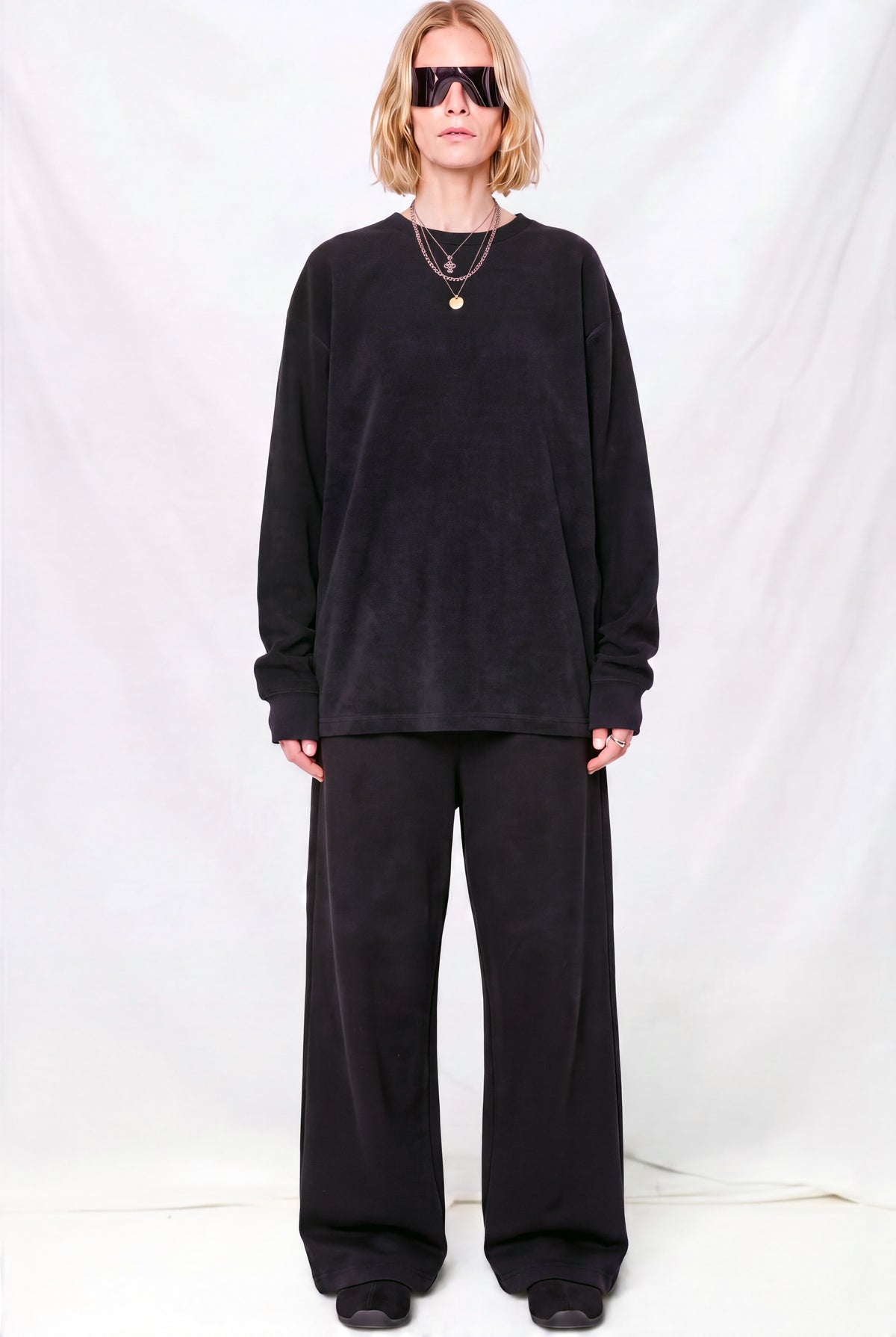 Black Campfire Crew Sherpa Sweatshirt