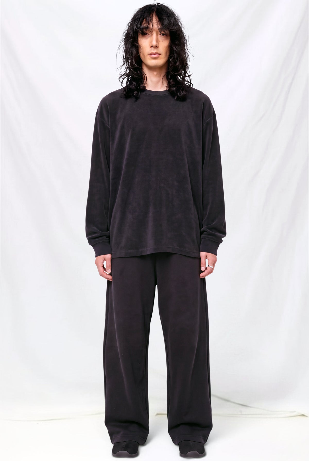 Black Campfire Crew Sherpa Sweatshirt