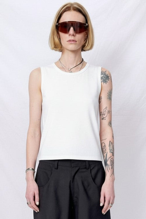 Washed White Phoenix Muscle Tee