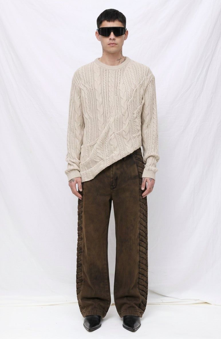 Ivory Braided Claridad Sweater