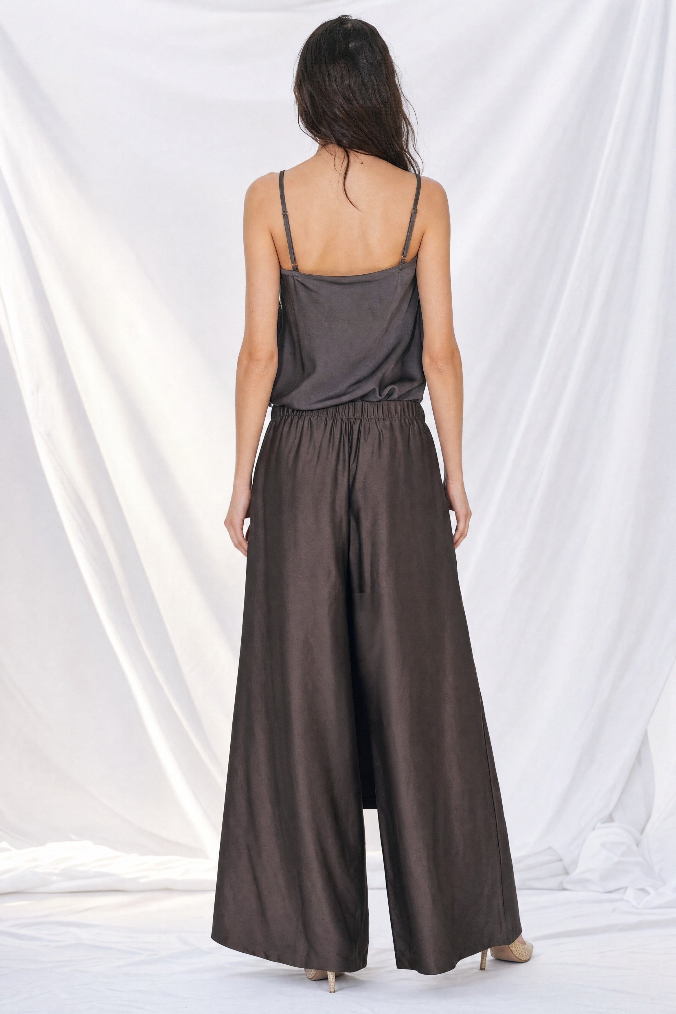 Brown Viscose Layer Pant
