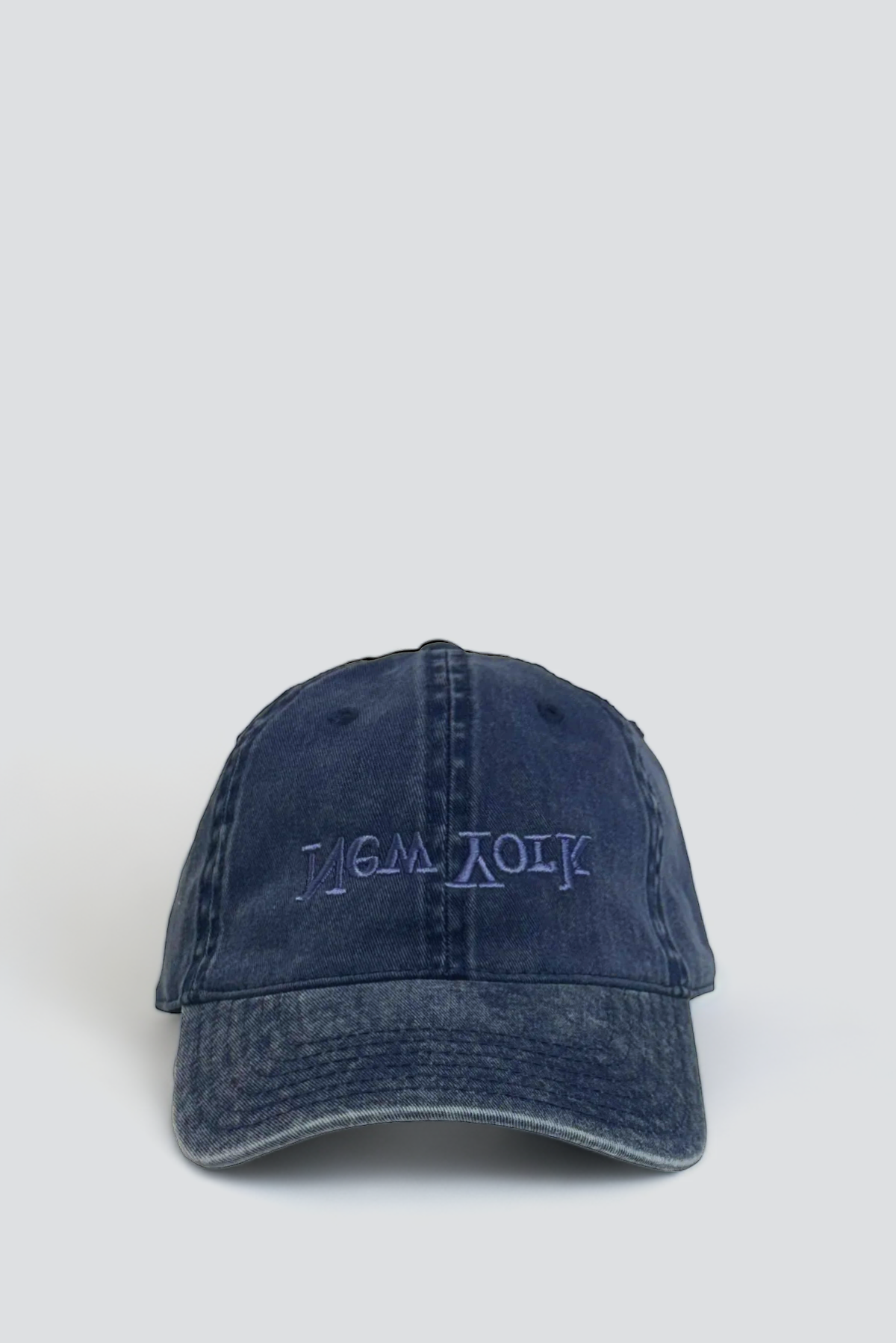 New York Embroidered Hat - Washed Indigo