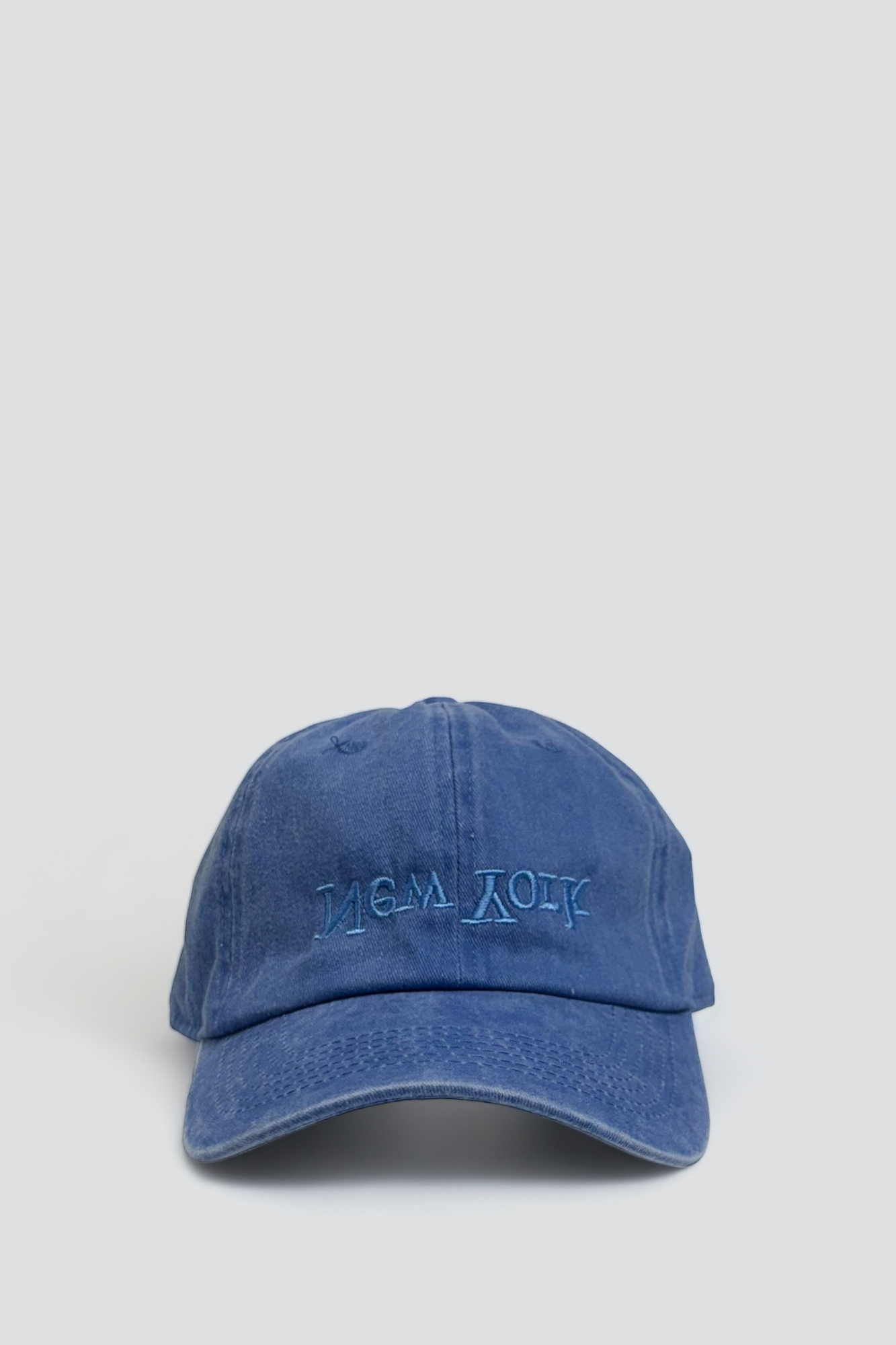New York Embroidered Hat - Washed Blue