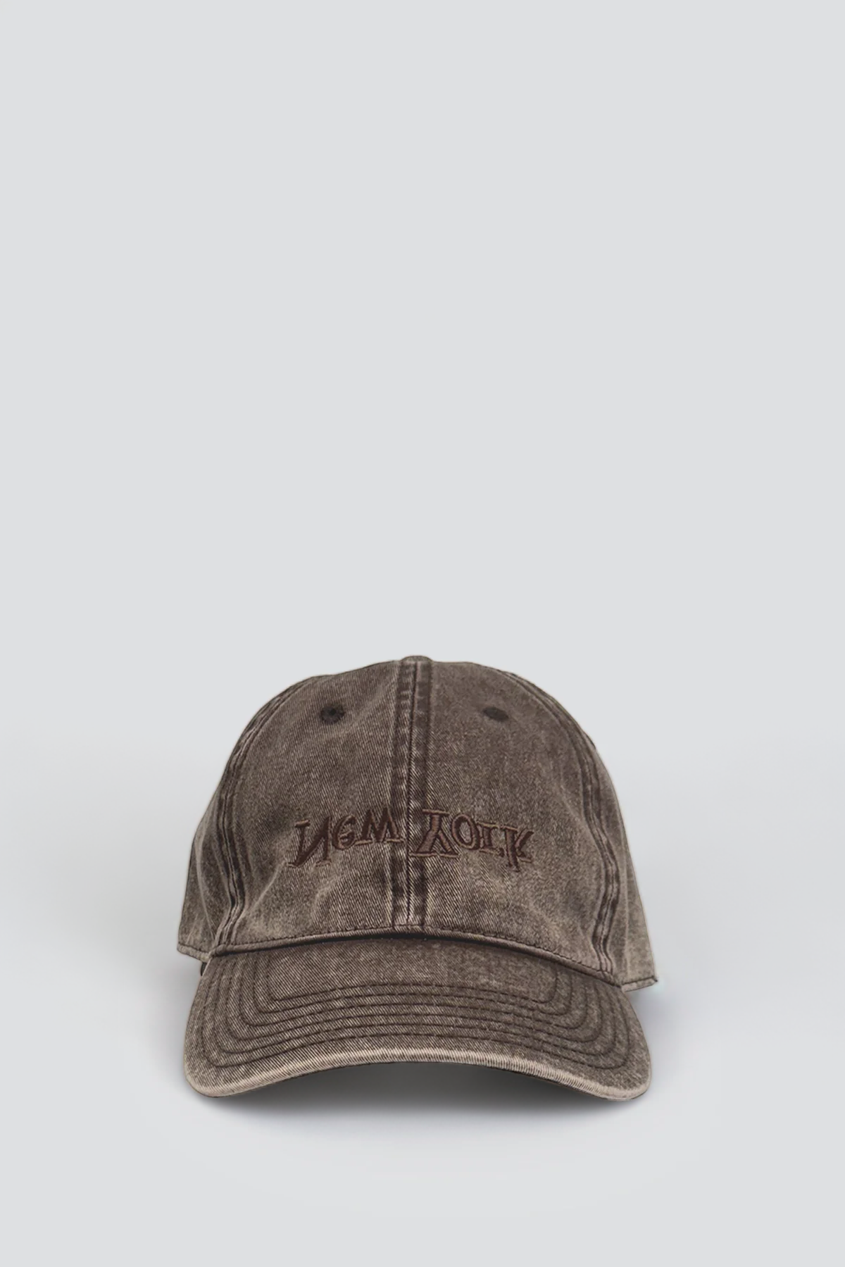 New York Embroidered Hat - Washed Brown