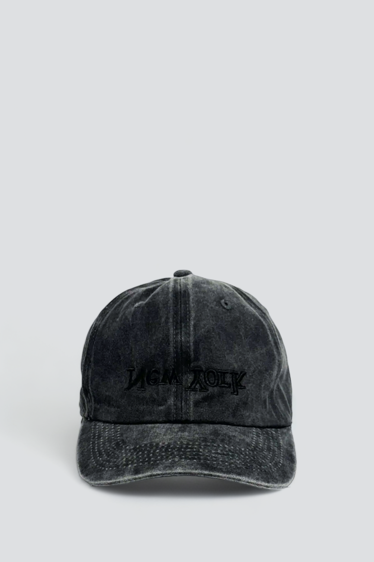 New York Embroidered Hat - Washed Black