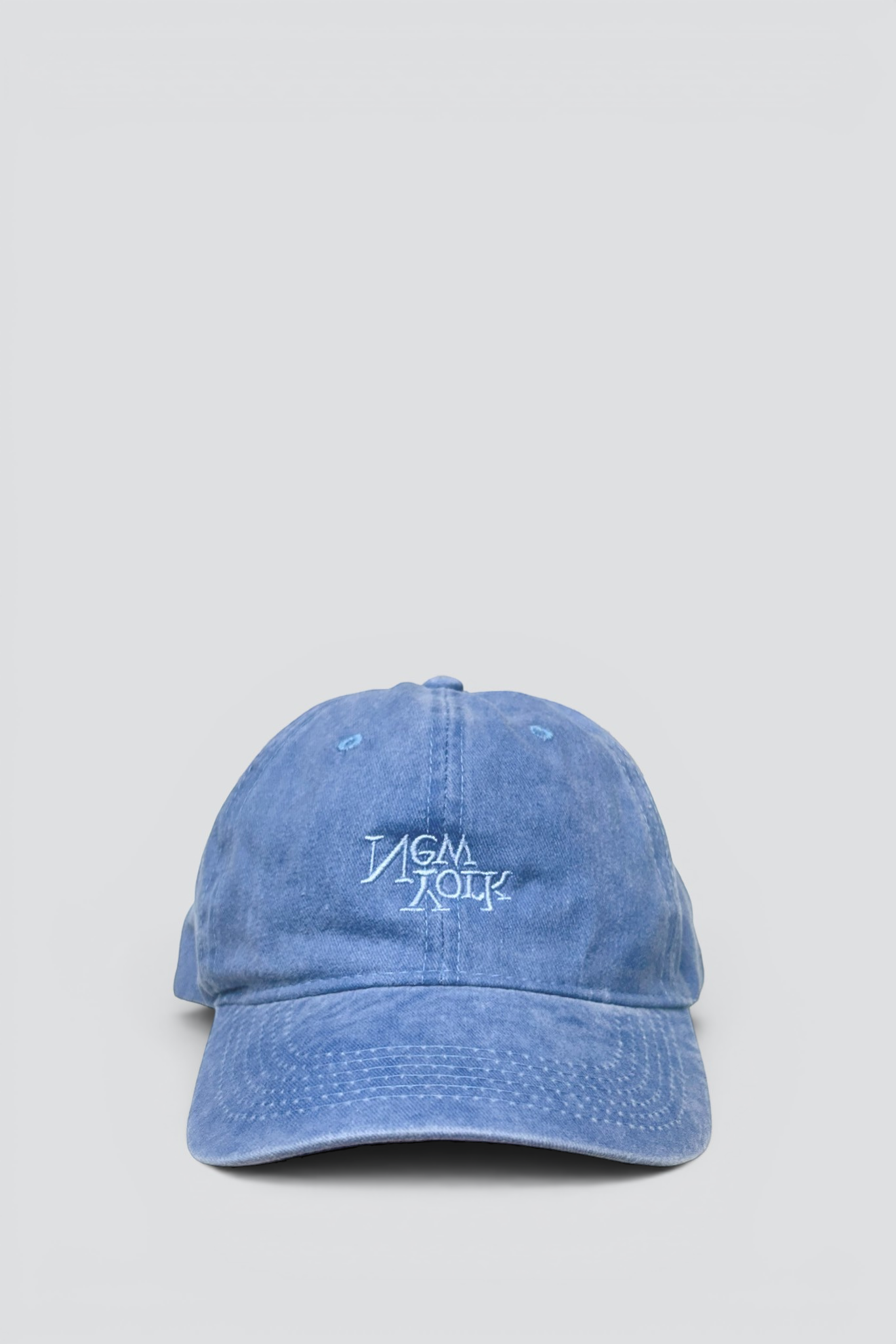New York V2 Embroidered Hat - Washed Blue