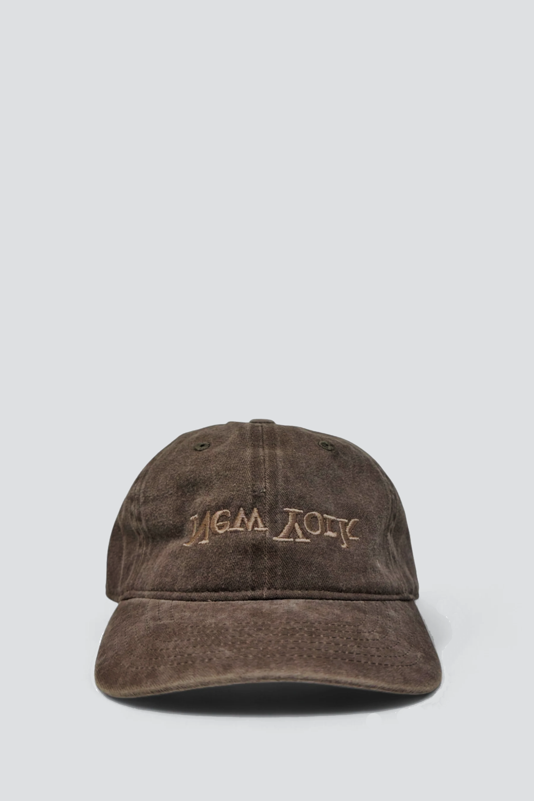 New York Embroidered Hat - Washed Brown