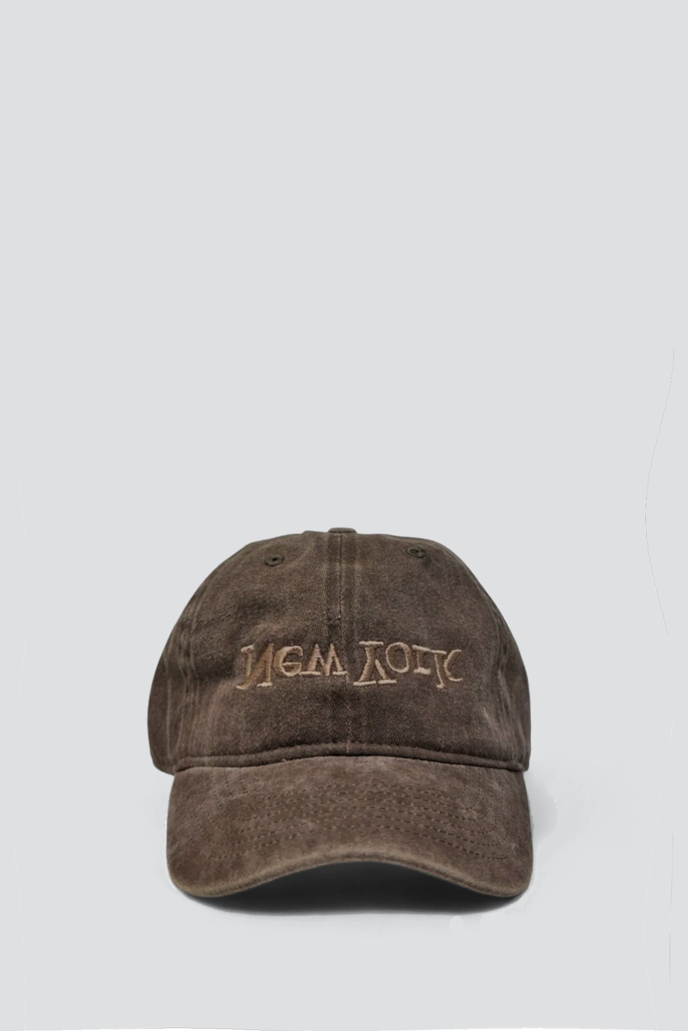 New York Embroidered Hat - Washed Brown