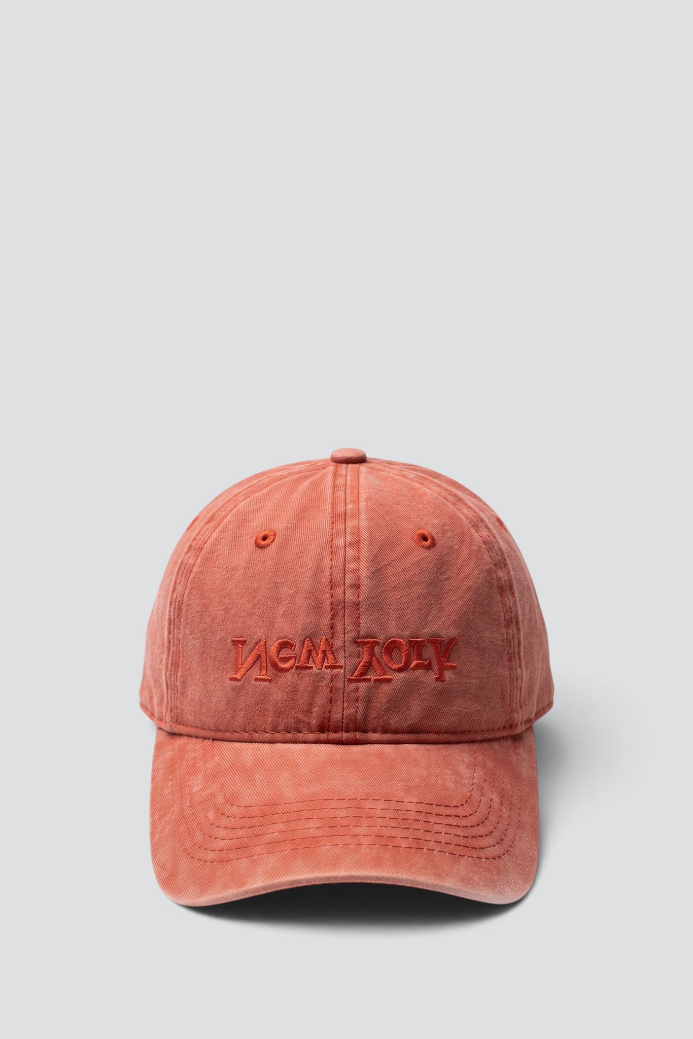 New York Embroidered Hat - Washed Burnt Orange