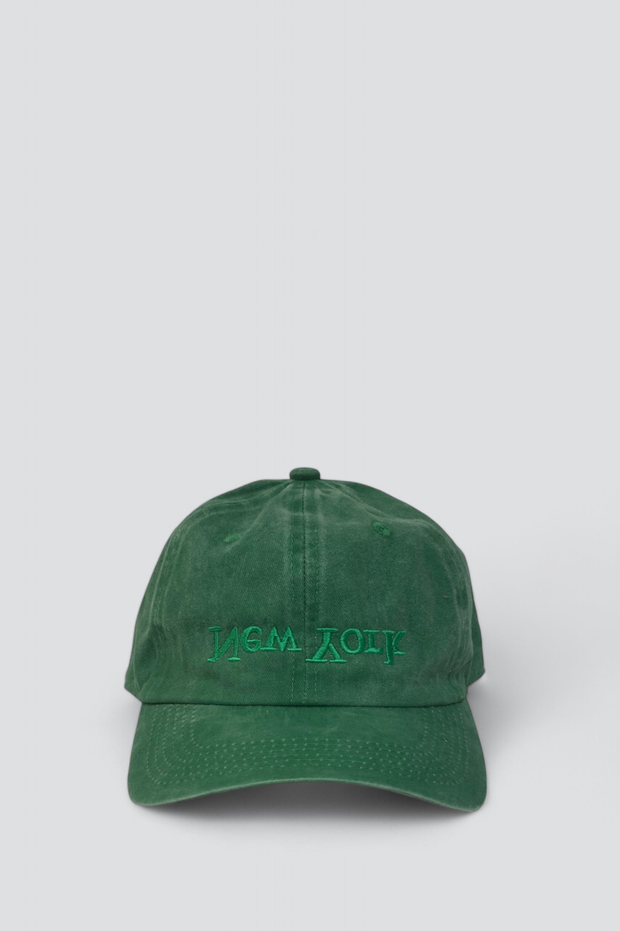 New York Embroidered Hat - Washed Green