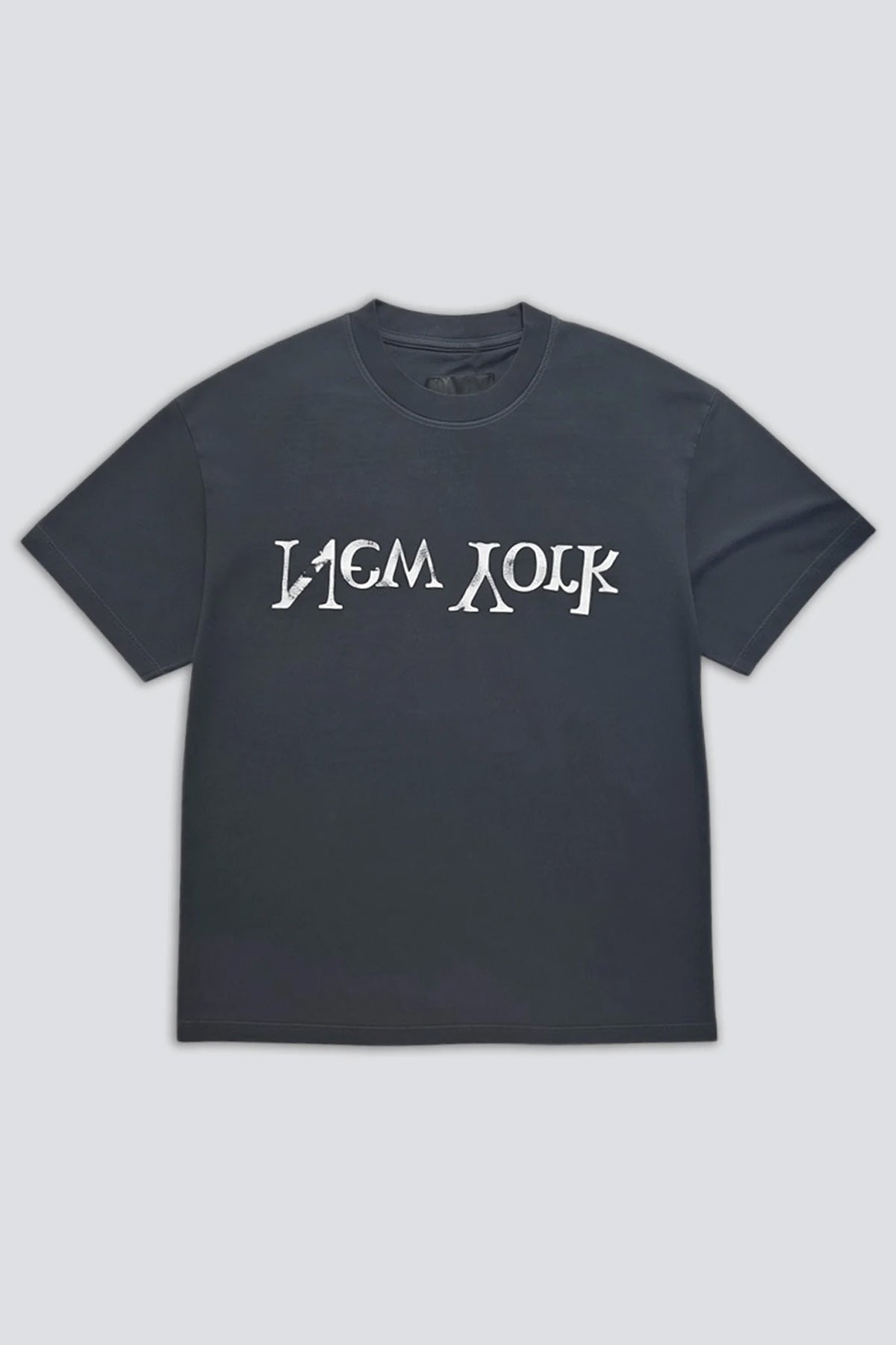 Washed Navy Faded New York Logo T-Shirt