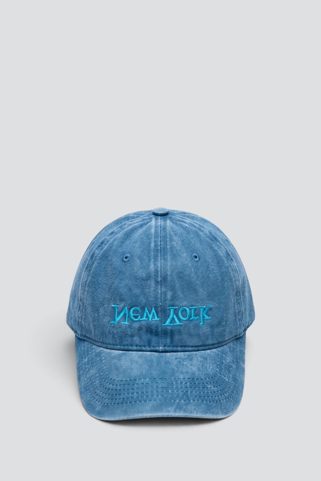 New York Embroidered Hat - Washed Teal