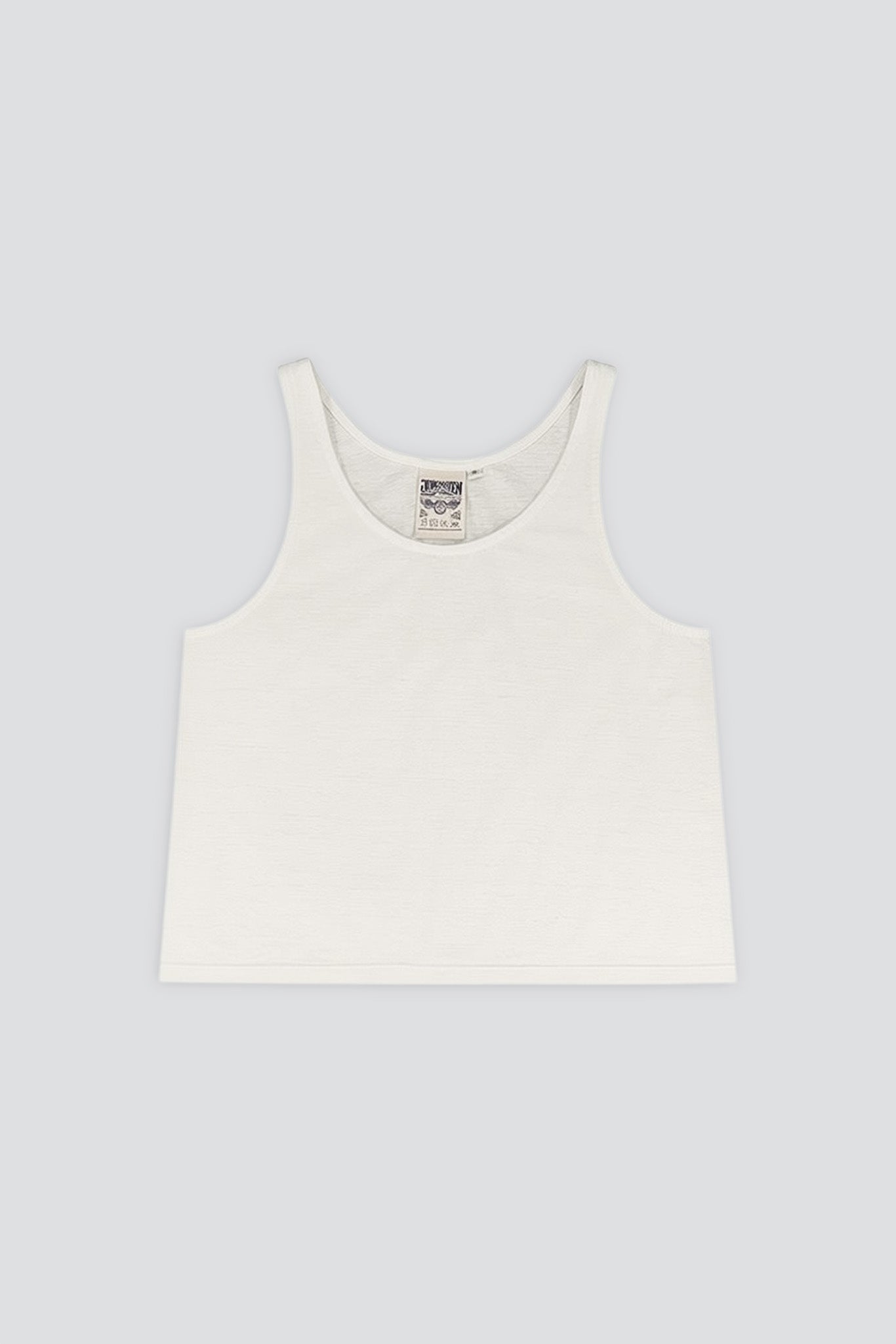 Washed White Cropped Tank