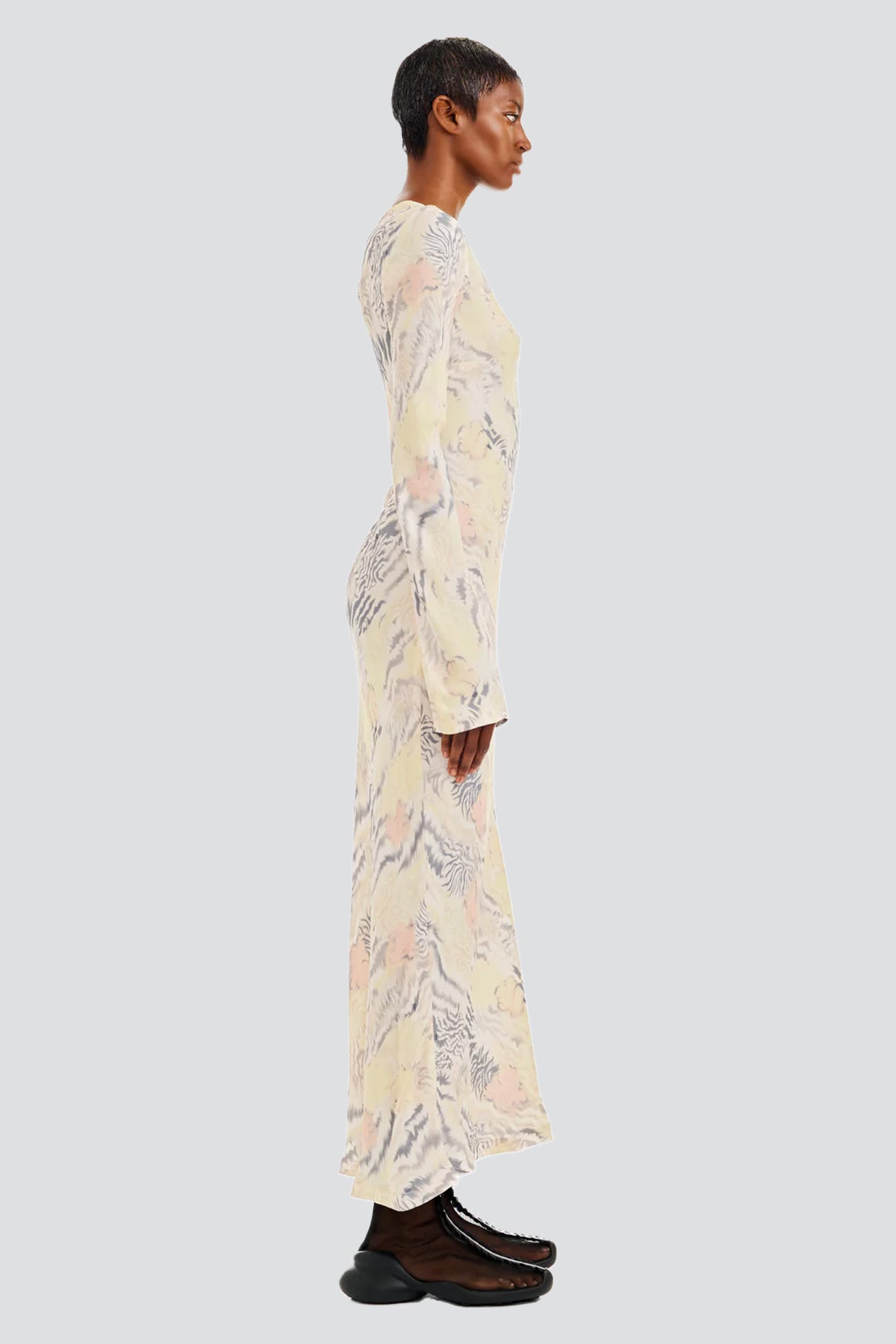 Washed Zebra Floral Yuri Dress