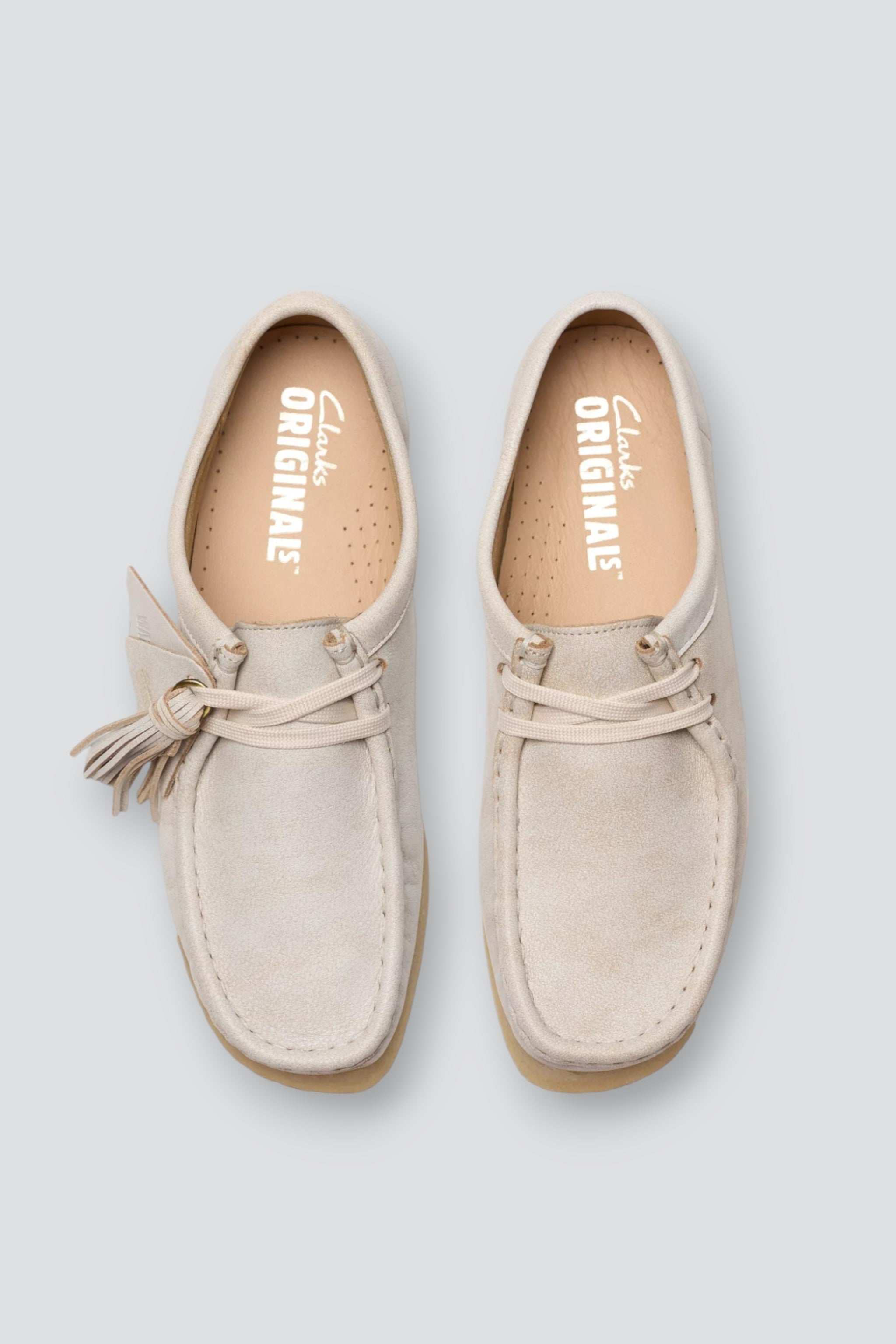 White Leather Wallabee