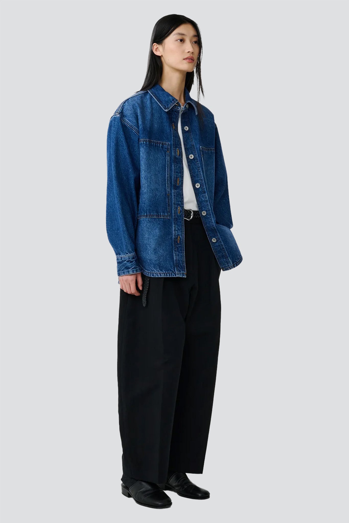 Worn Wash Indigo Paso Denim Patch Pocket Shirt