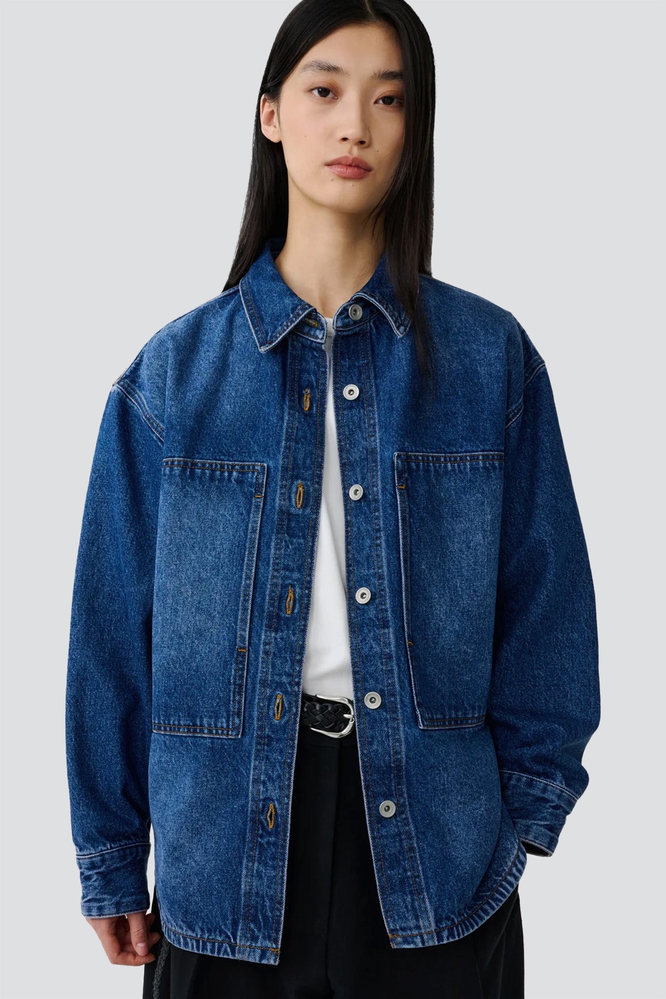 Worn Wash Indigo Paso Denim Patch Pocket Shirt