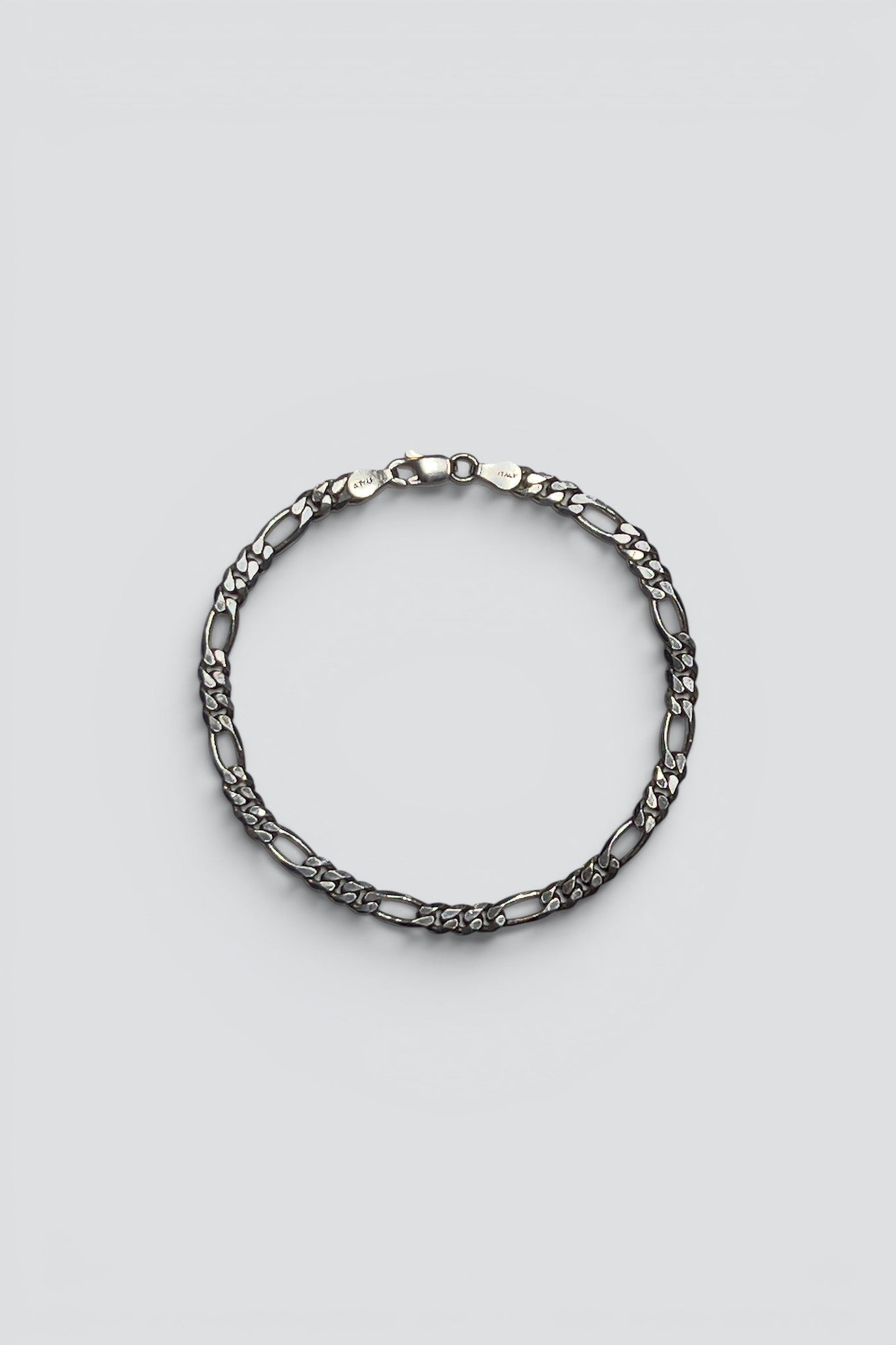 Sterling Silver Figaro Chain Bracelet