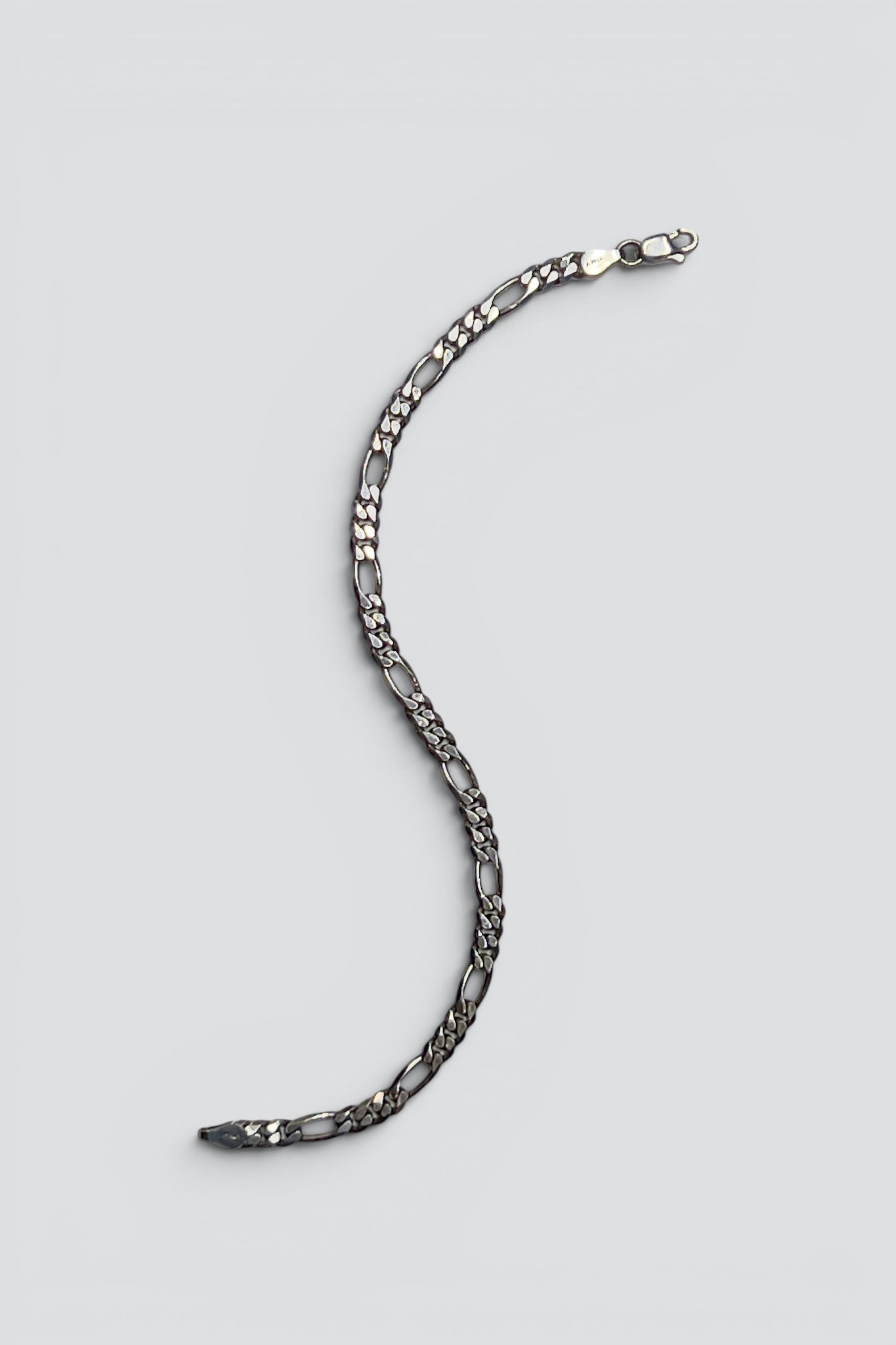 Sterling Silver Figaro Chain Bracelet