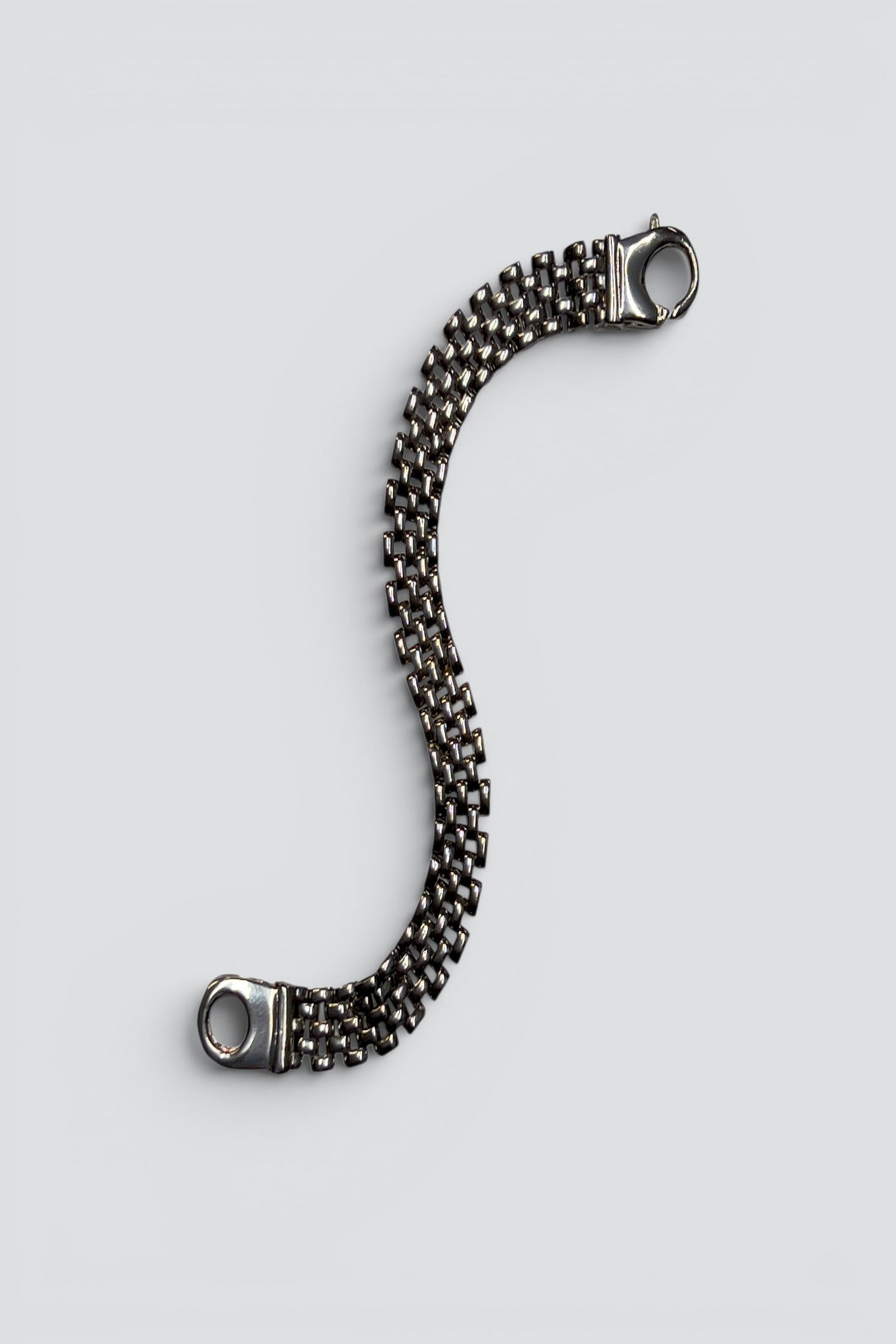 Sterling Silver Wide Mesh Link Bracelet