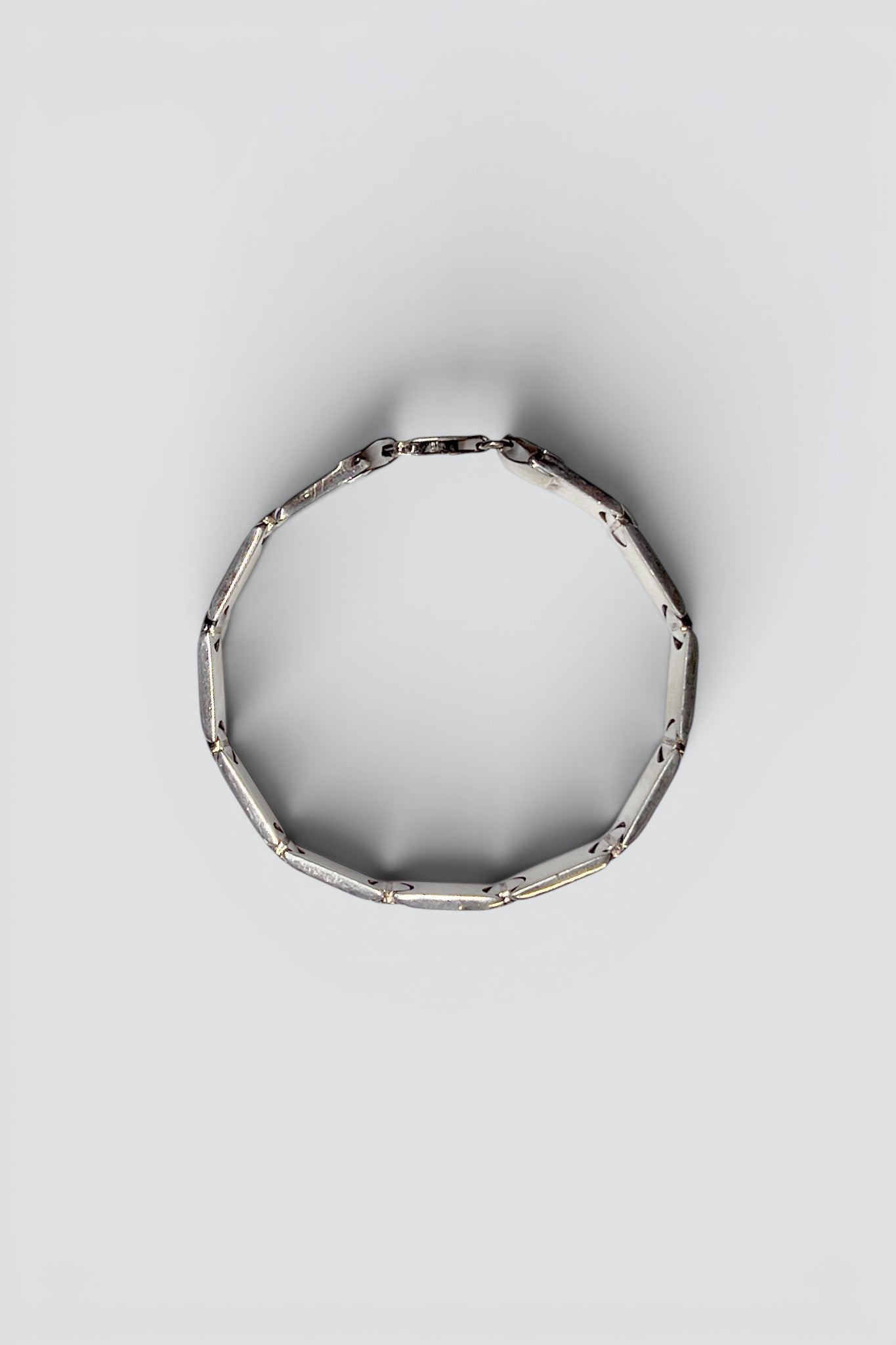 Sterling Silver Flat Hinge Link Bracelet