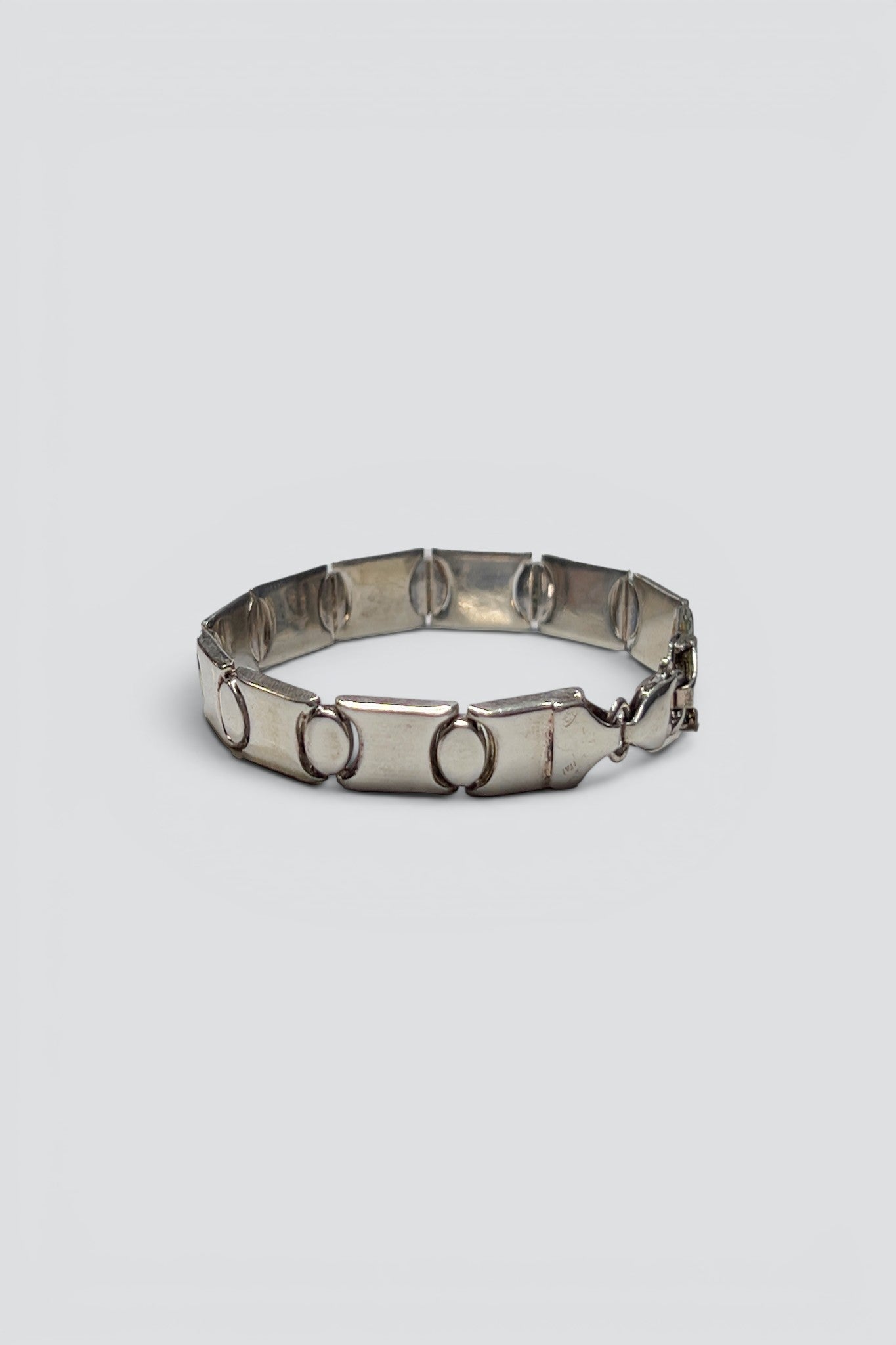 Sterling Silver Flat Hinge Link Bracelet
