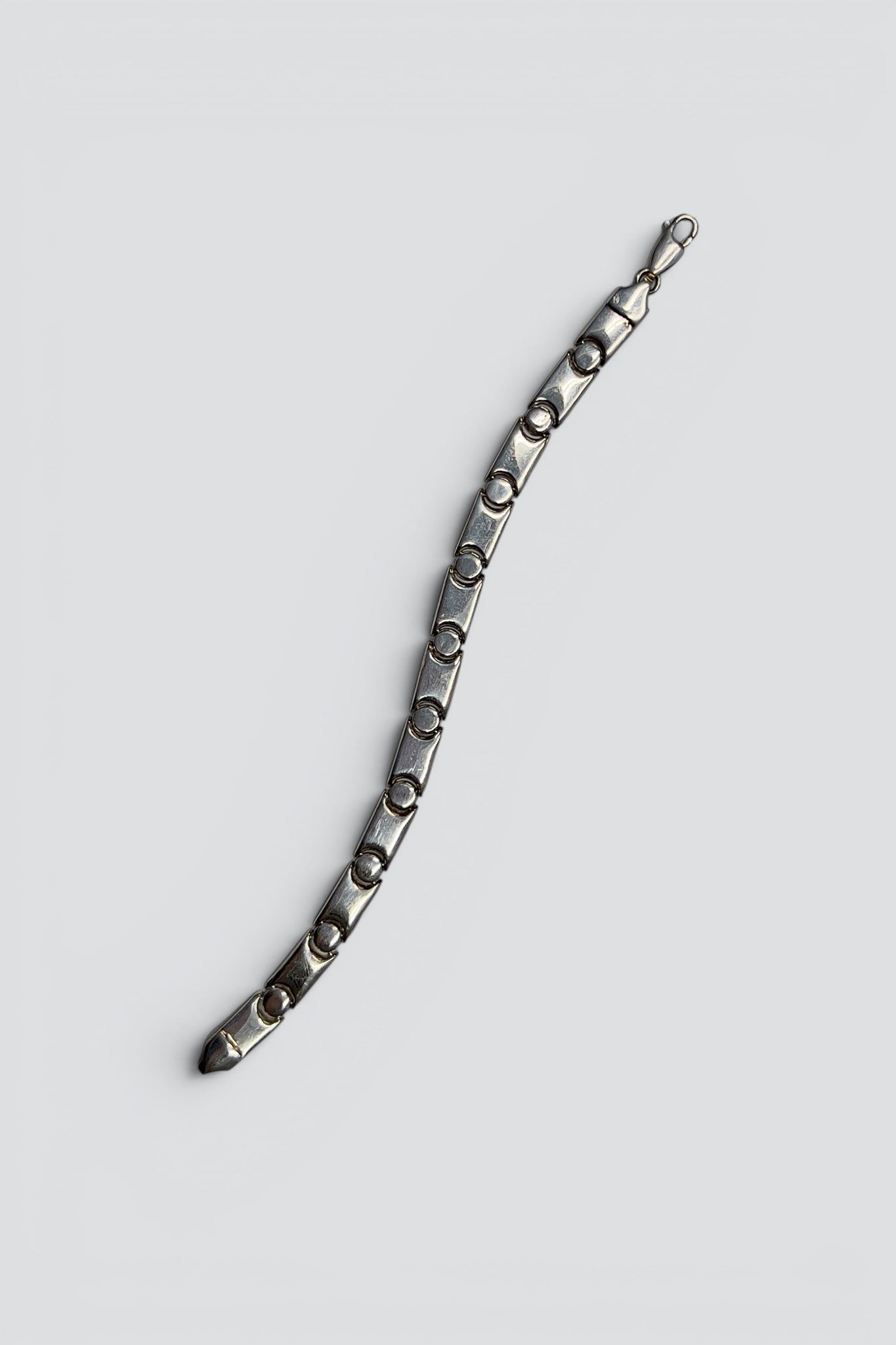 Sterling Silver Flat Hinge Link Bracelet