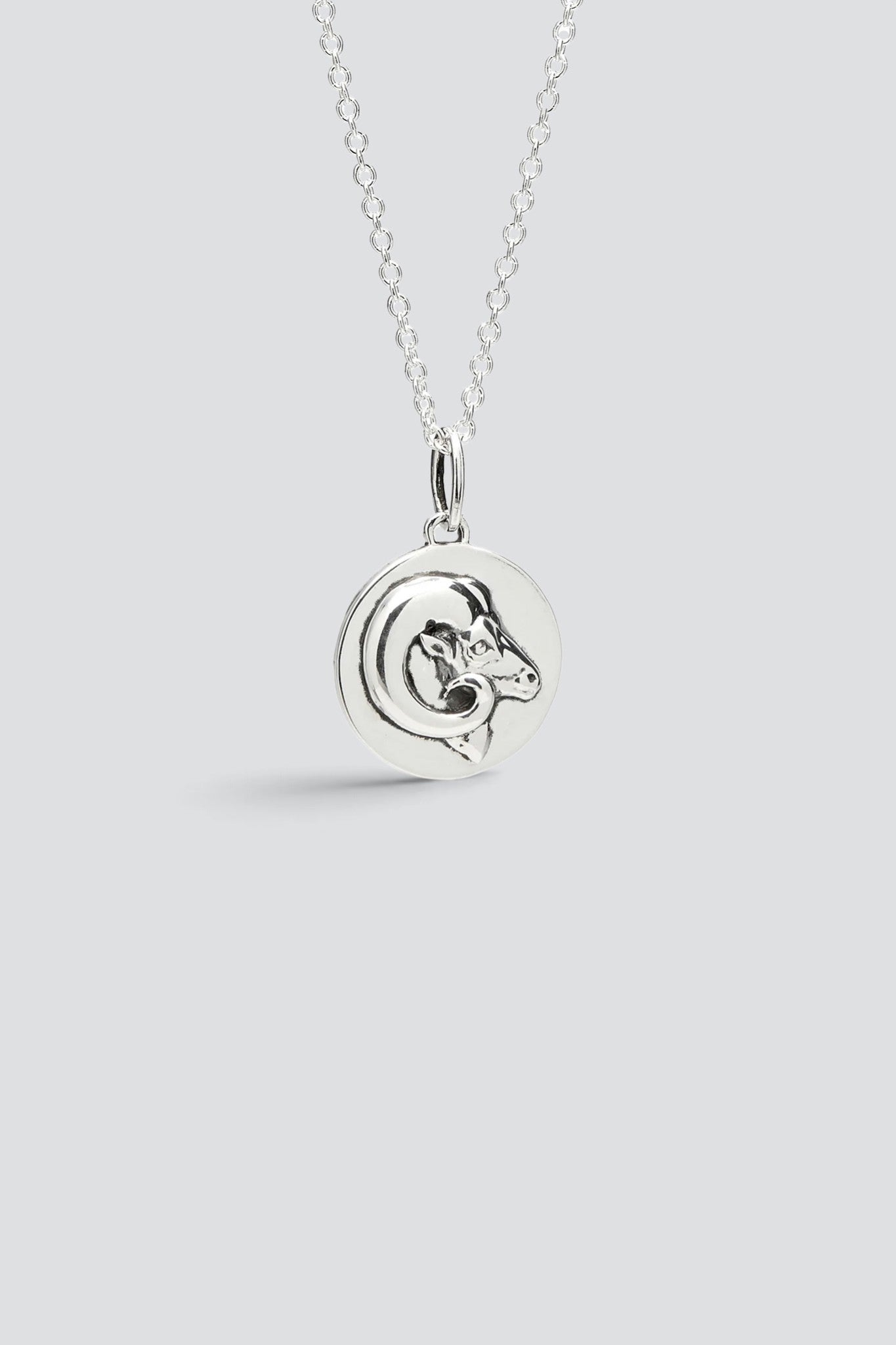 Silver Aries Mini Zodiac Pendant