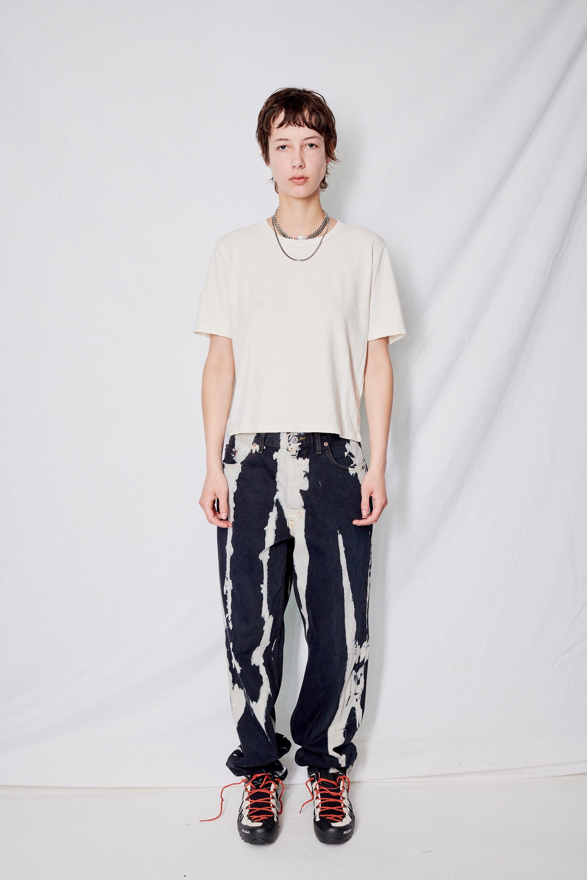 White Cropped Silverlake Tee