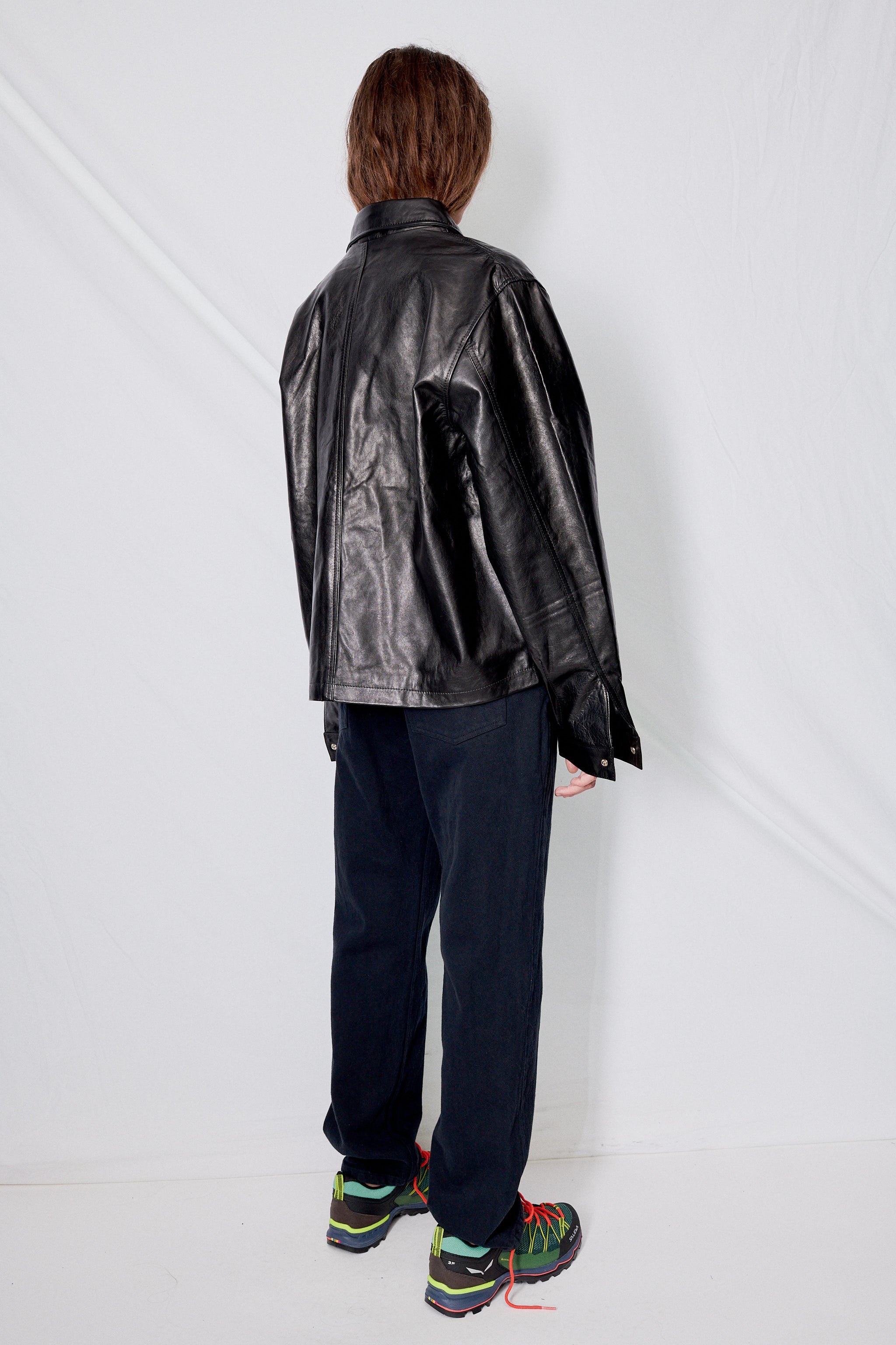 Unisex Leather Zip Jacket