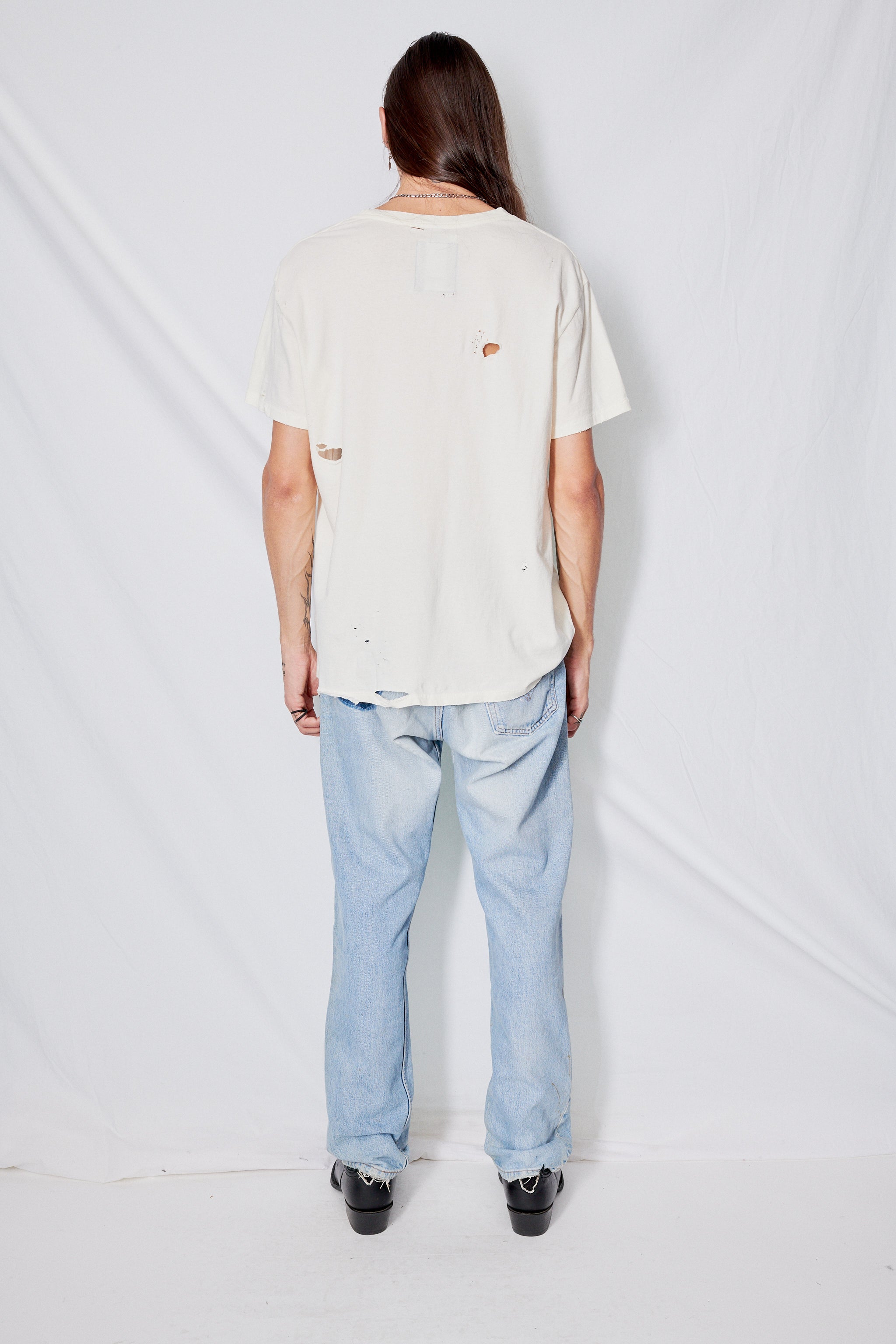 Distressed White Sinead T-Shirt