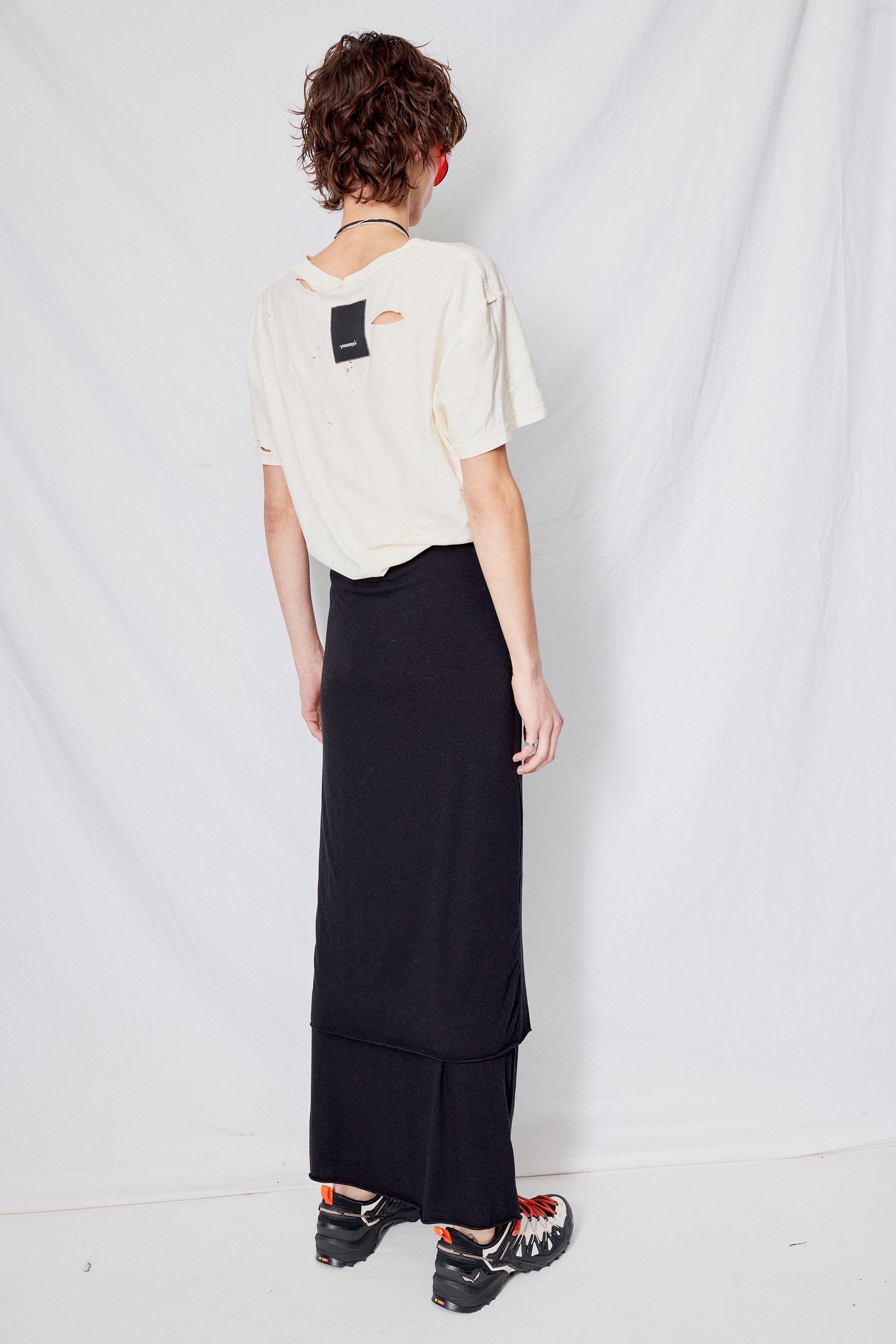Black Modal Jersey Maxi Skirt