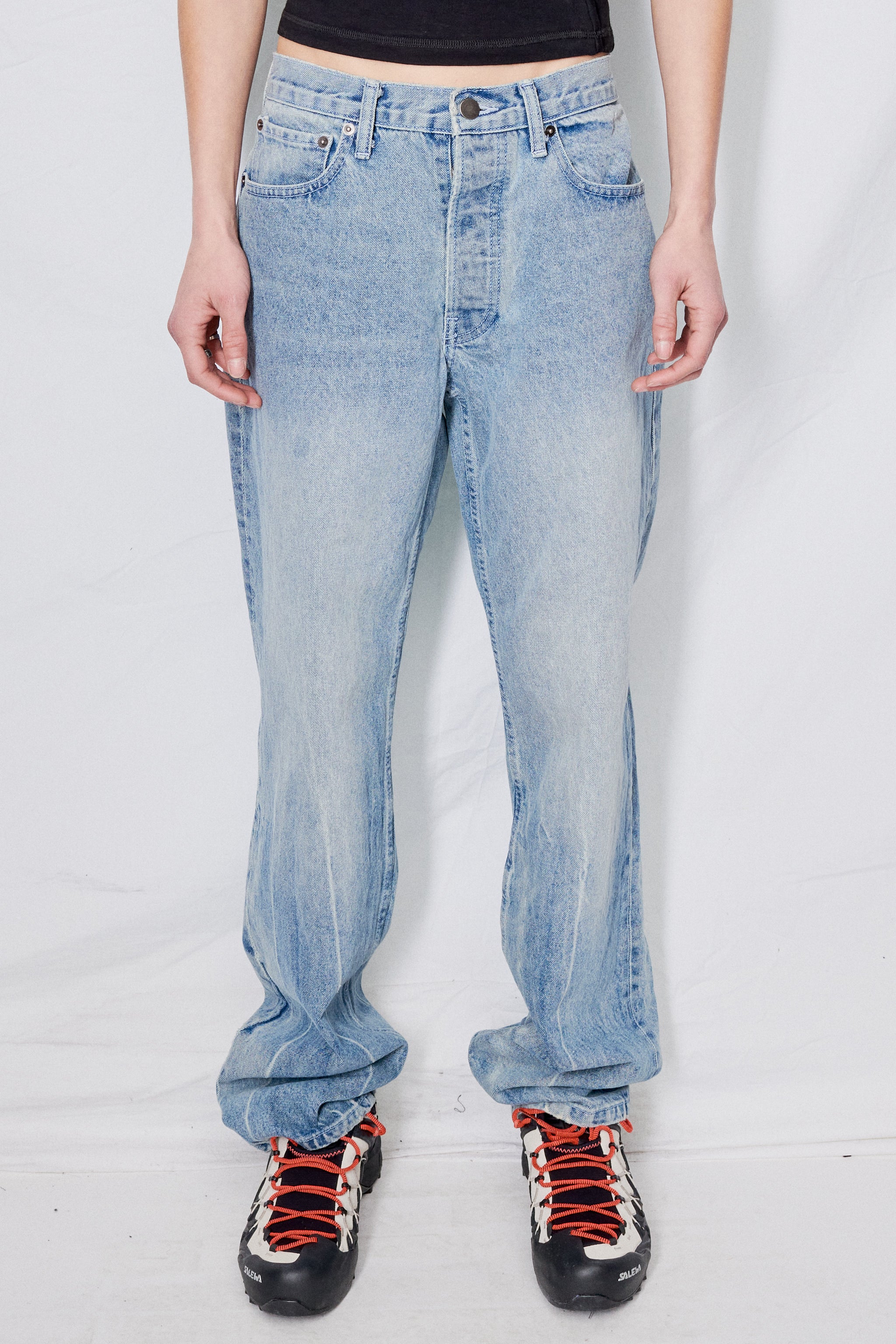 Light Wash Denim Five Pocket Jean