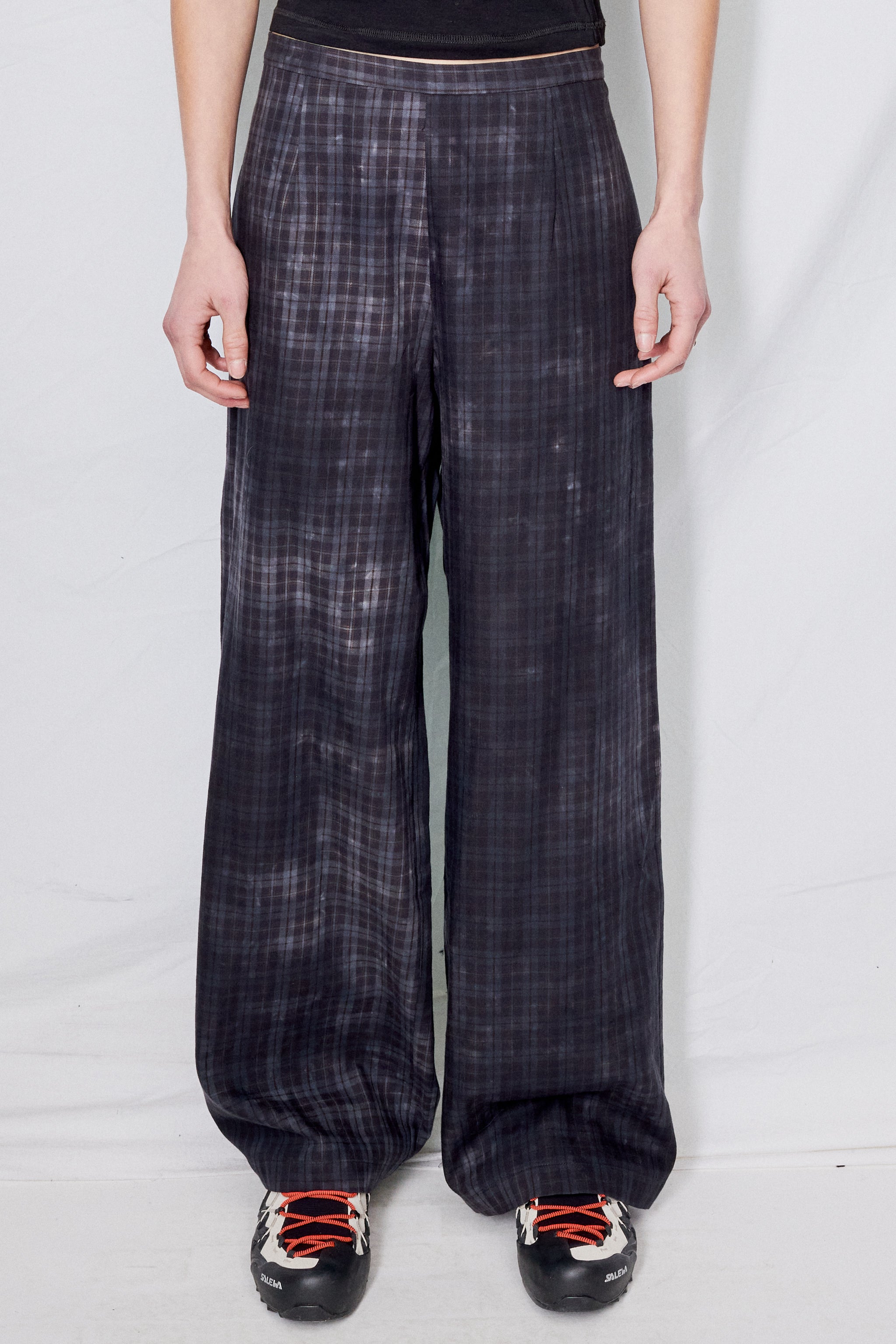 Black Dyed Flannel Clean Pant