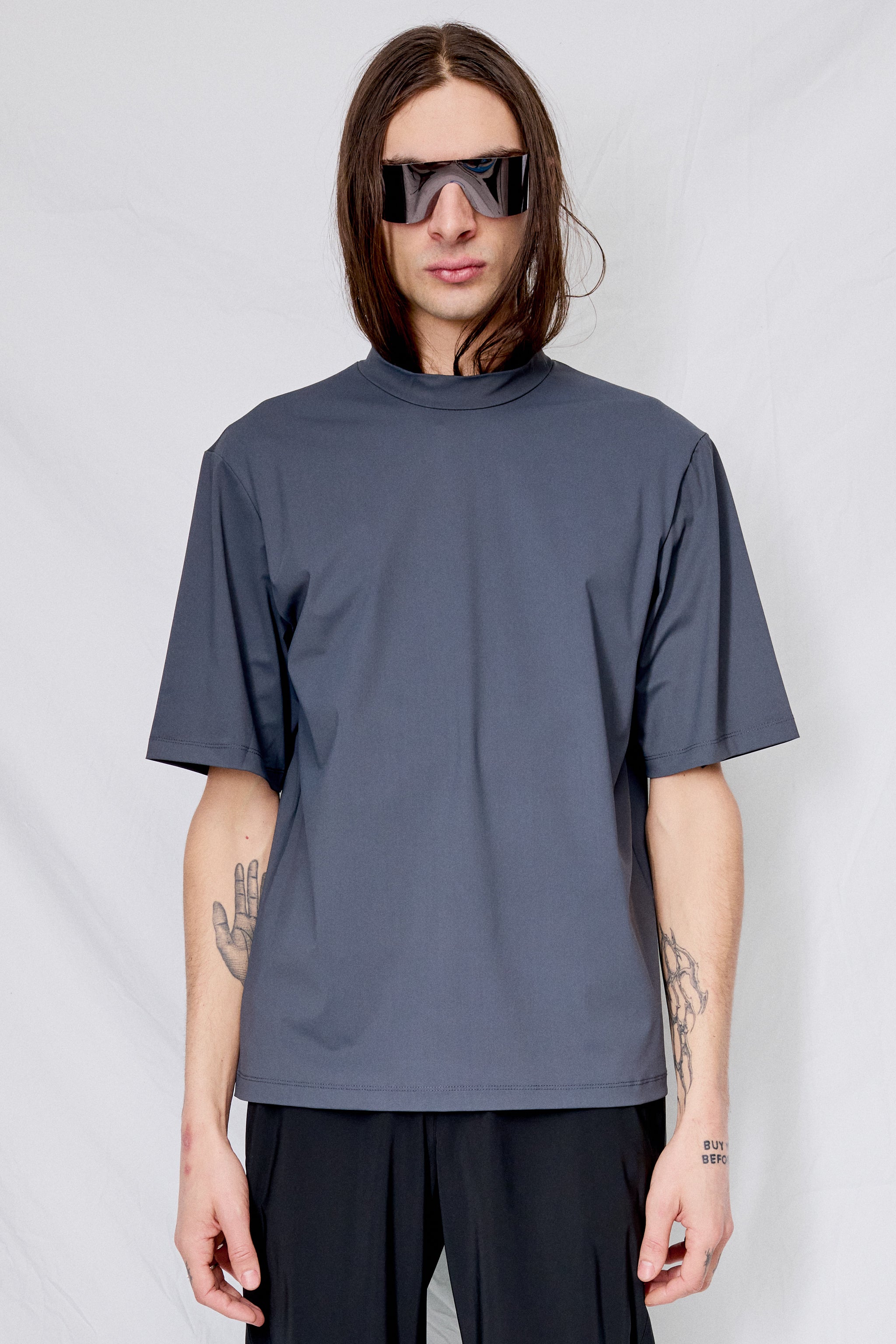 Charcoal Mockneck T-Shirt