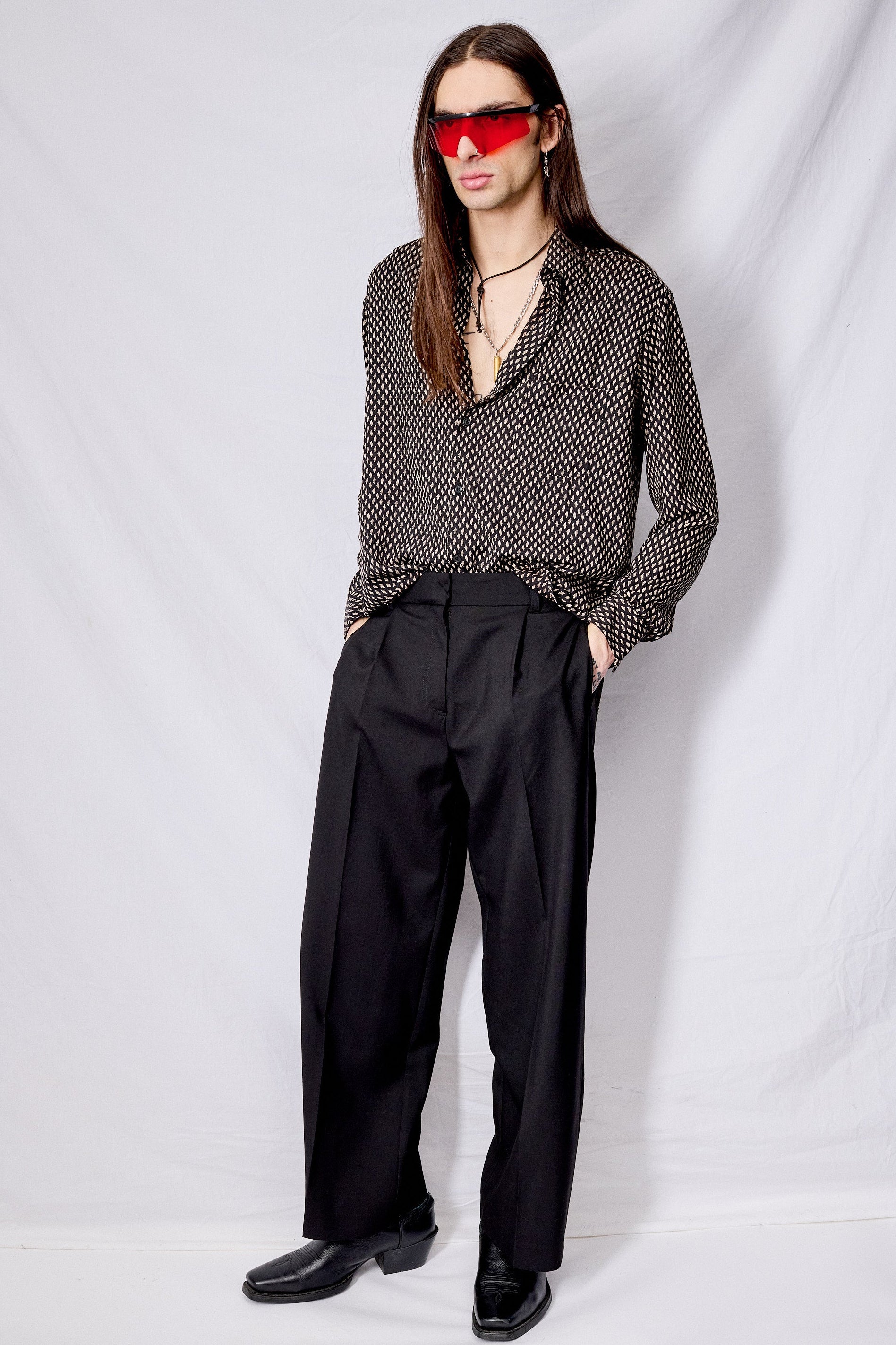 Black Suiting Homme Pant