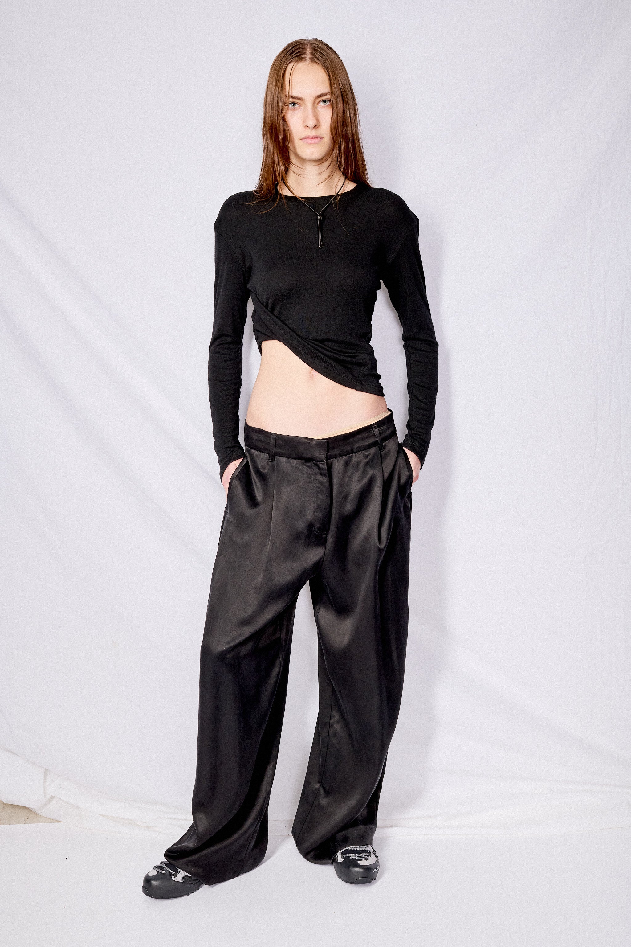 Black Cupro Homme Pant