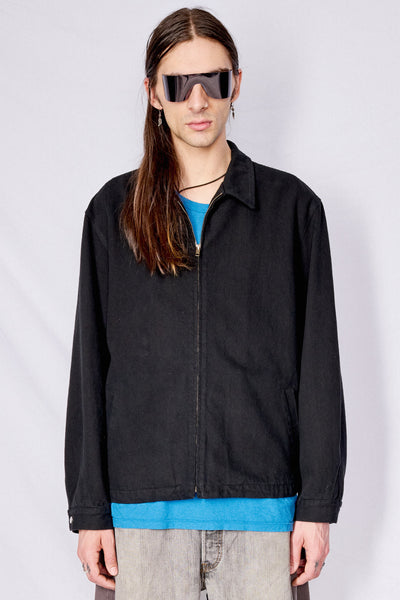 Black Denim Zip Jacket - Assembly New York