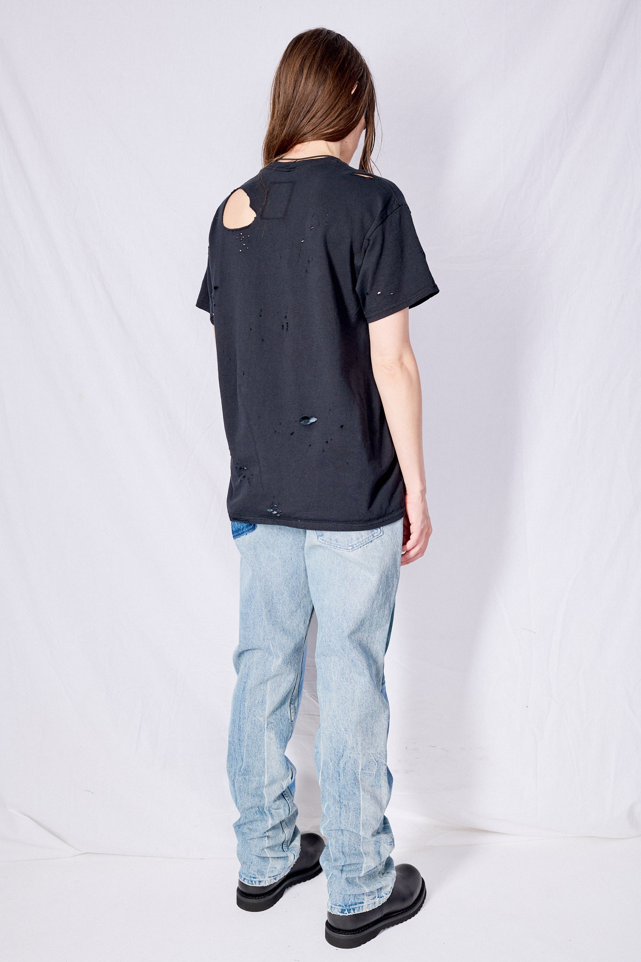 Distressed Black T-Shirt - Assembly New York