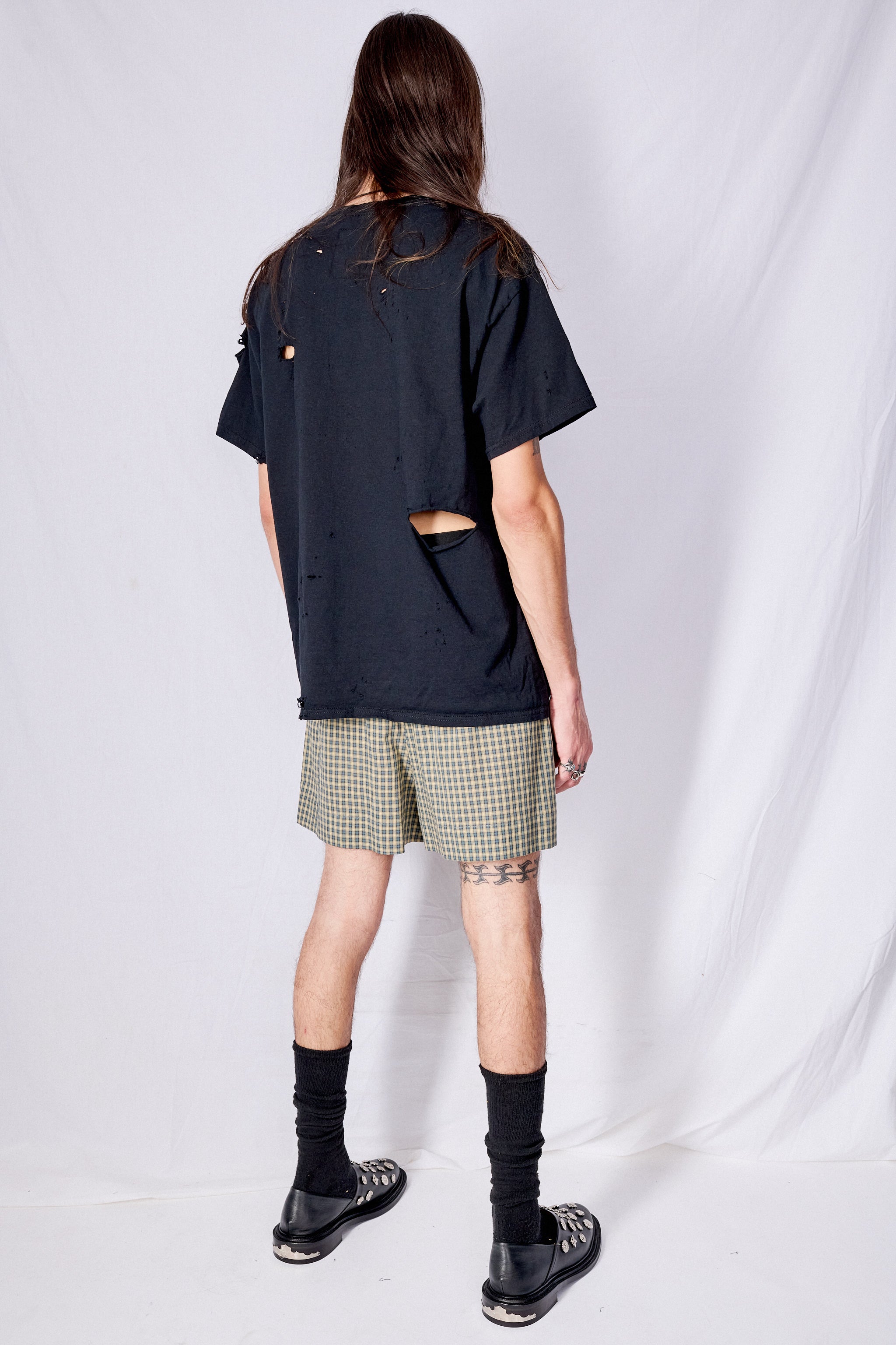 Distressed Black T-Shirt - Assembly New York