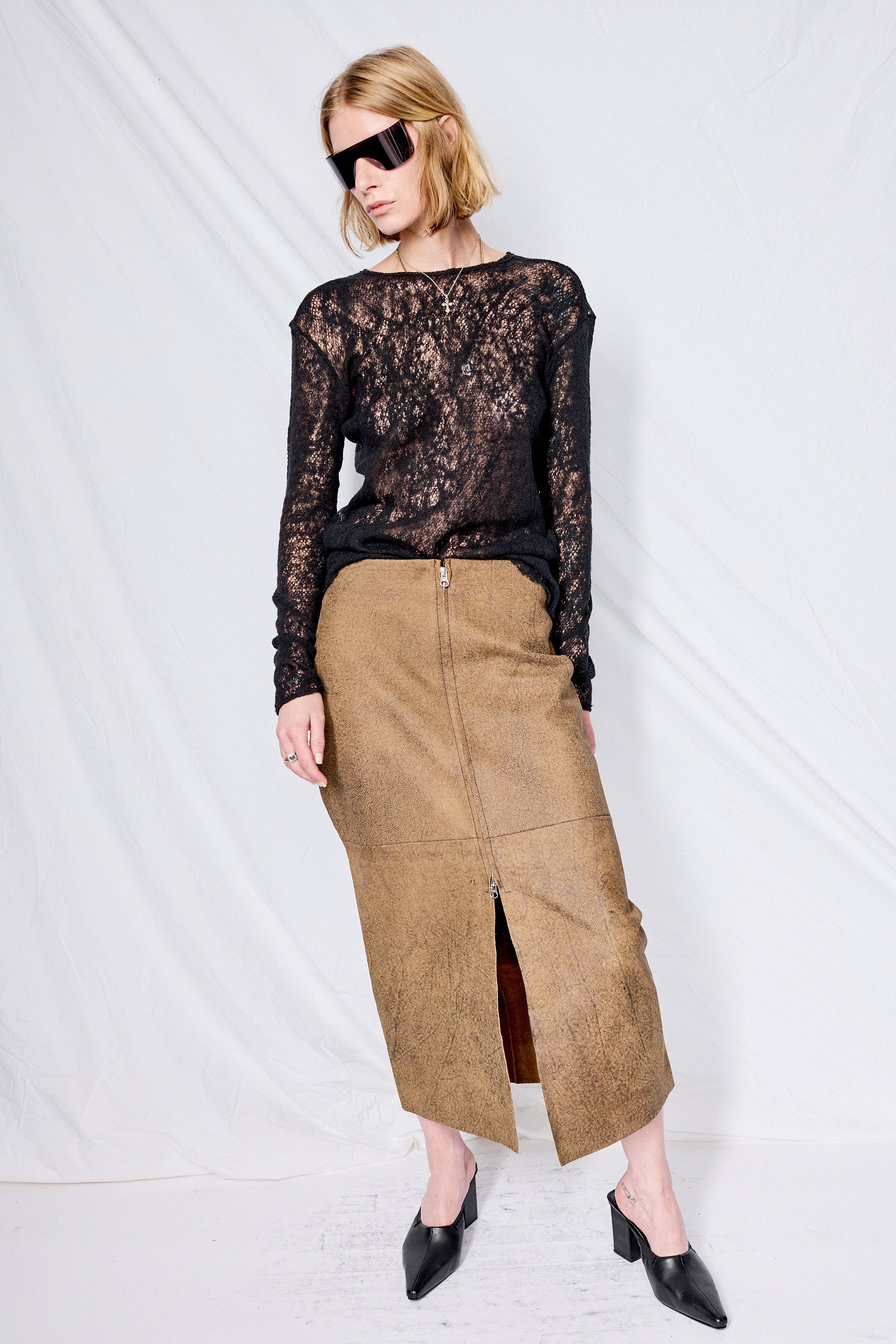 No.292 Black Merino Wool Knitted Top