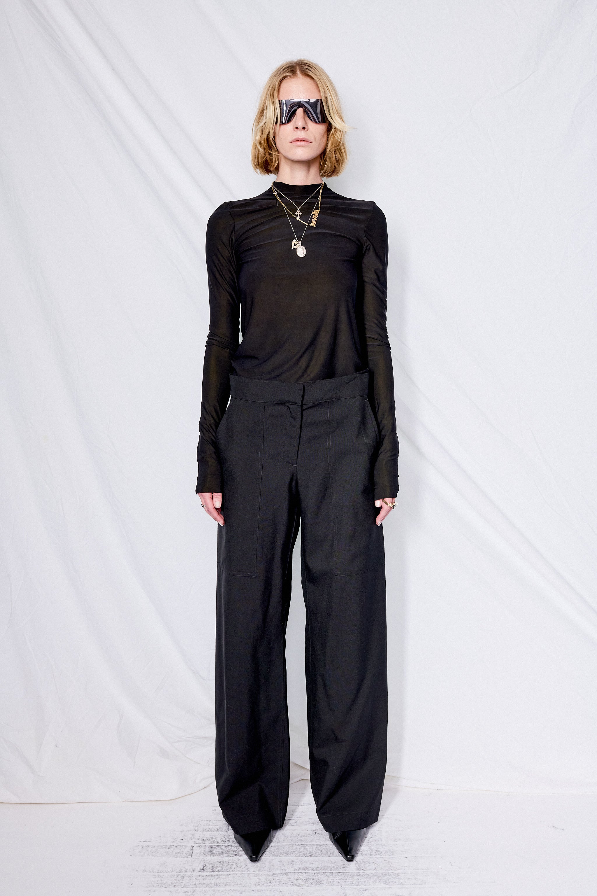 Black Suiting Simple Pant